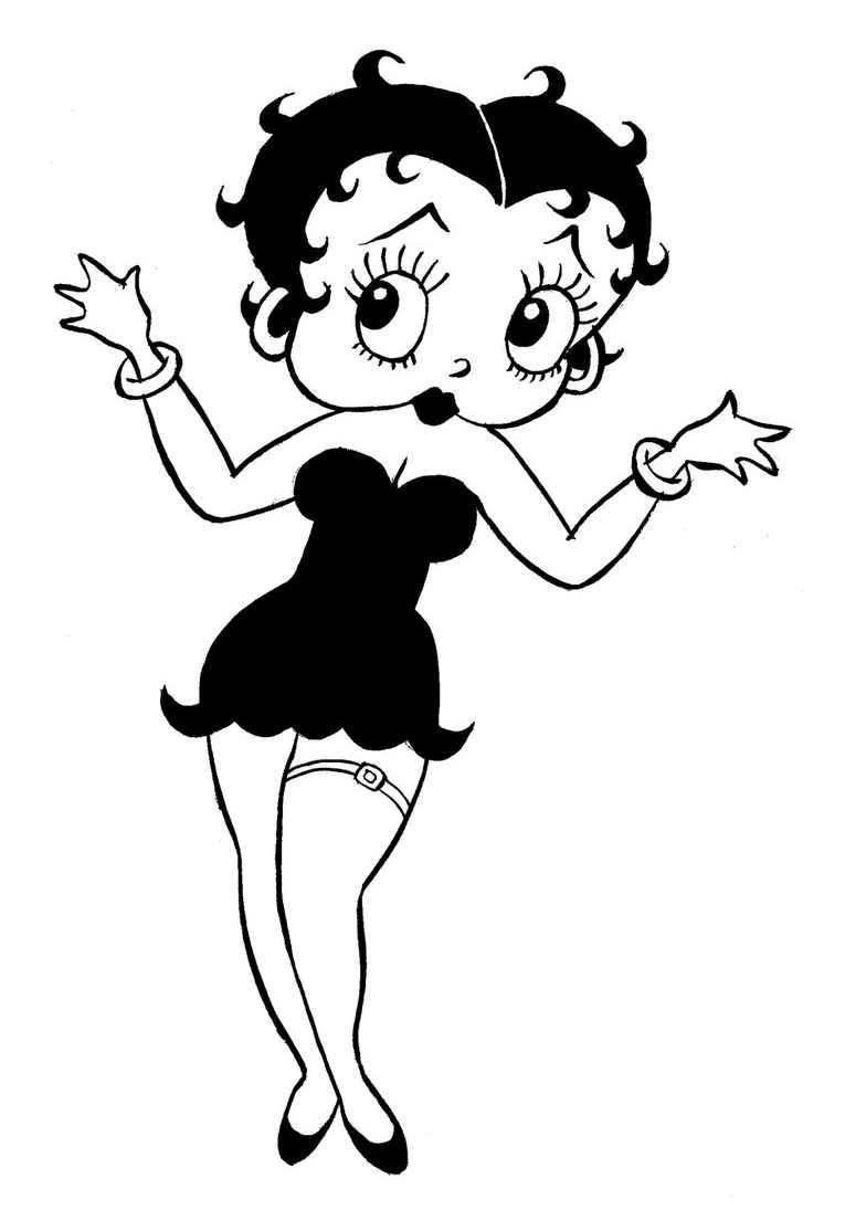 Página para colorir: Betty Boop (desenhos animados) #26000 - Páginas para Colorir Imprimíveis Gratuitamente