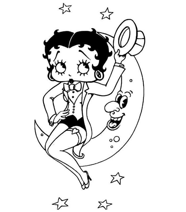 Página para colorir: Betty Boop (desenhos animados) #26019 - Páginas para Colorir Imprimíveis Gratuitamente