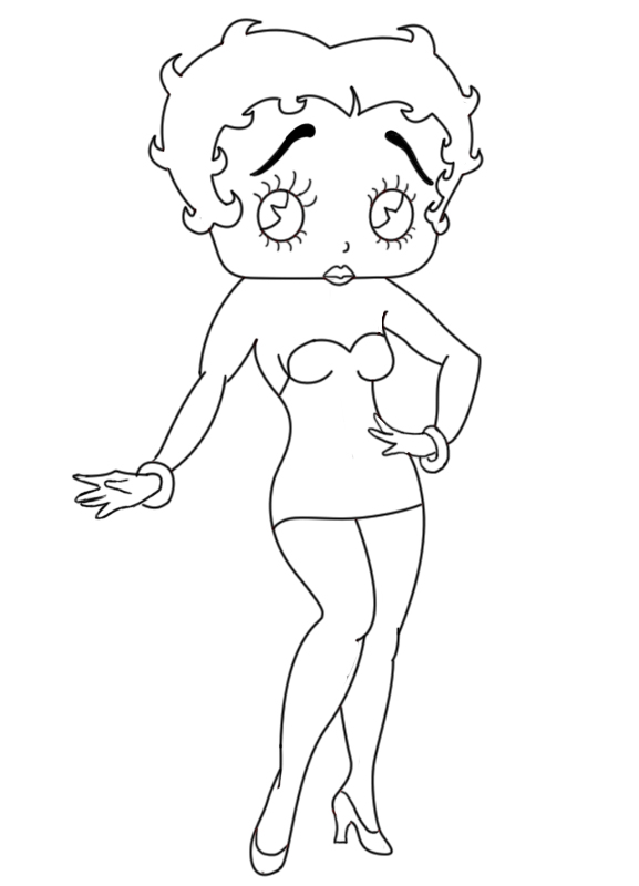 Página para colorir: Betty Boop (desenhos animados) #26035 - Páginas para Colorir Imprimíveis Gratuitamente