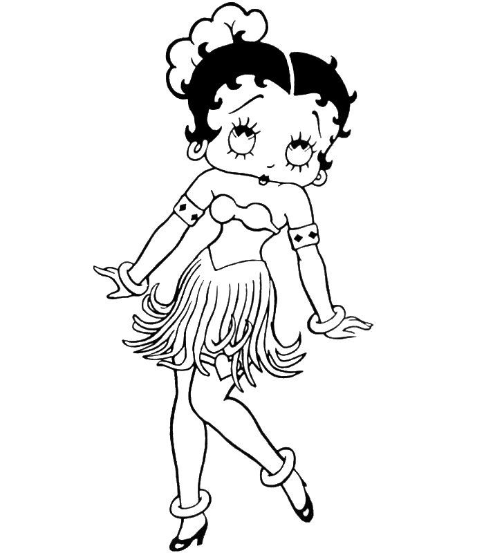 Página para colorir: Betty Boop (desenhos animados) #26070 - Páginas para Colorir Imprimíveis Gratuitamente