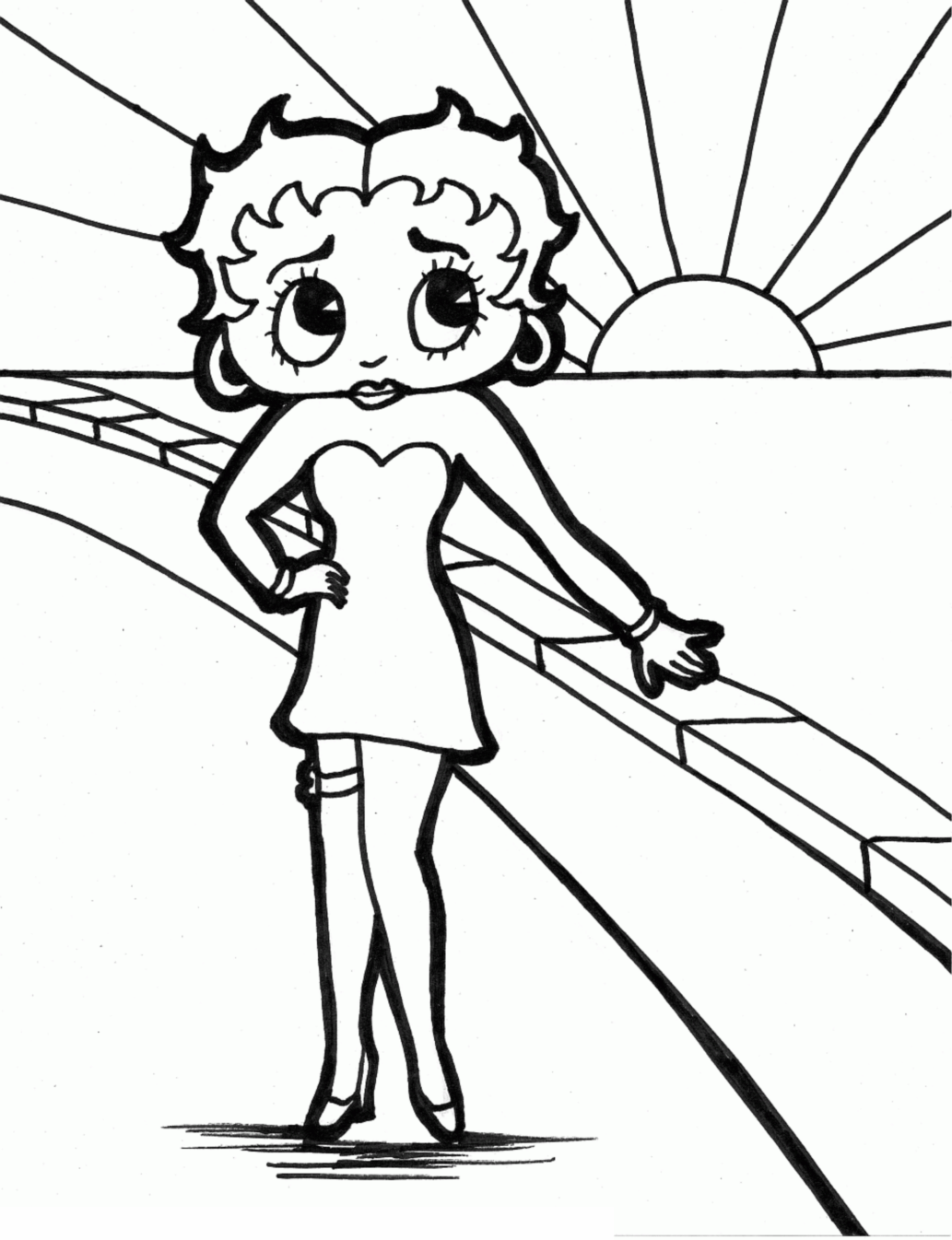Página para colorir: Betty Boop (desenhos animados) #26074 - Páginas para Colorir Imprimíveis Gratuitamente