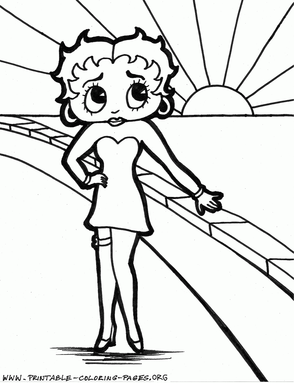 Página para colorir: Betty Boop (desenhos animados) #26076 - Páginas para Colorir Imprimíveis Gratuitamente