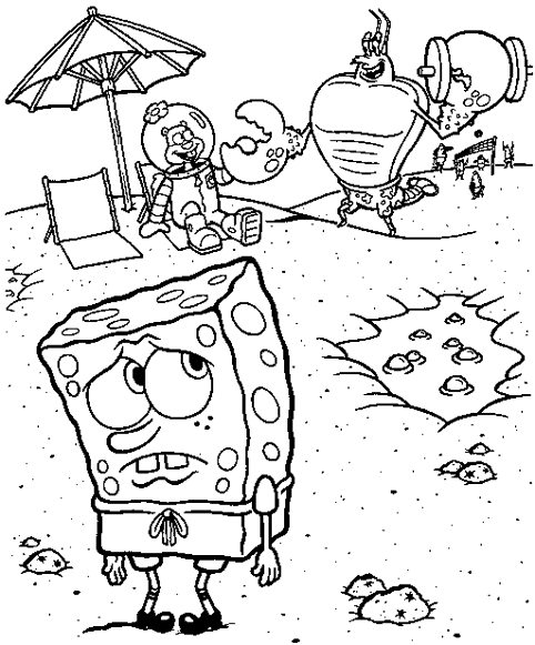 Página para colorir: bob esponja (desenhos animados) #33495 - Páginas para Colorir Imprimíveis Gratuitamente