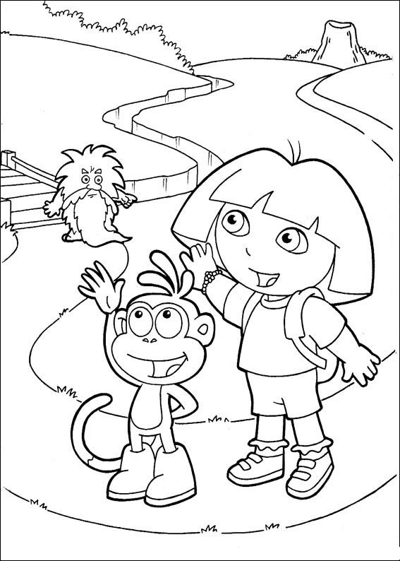 Página para colorir: Dora a Aventureira (desenhos animados) #29725 - Páginas para Colorir Imprimíveis Gratuitamente