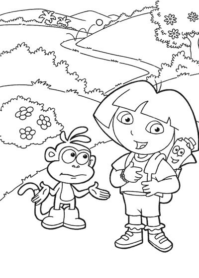 Página para colorir: Dora a Aventureira (desenhos animados) #29859 - Páginas para Colorir Imprimíveis Gratuitamente