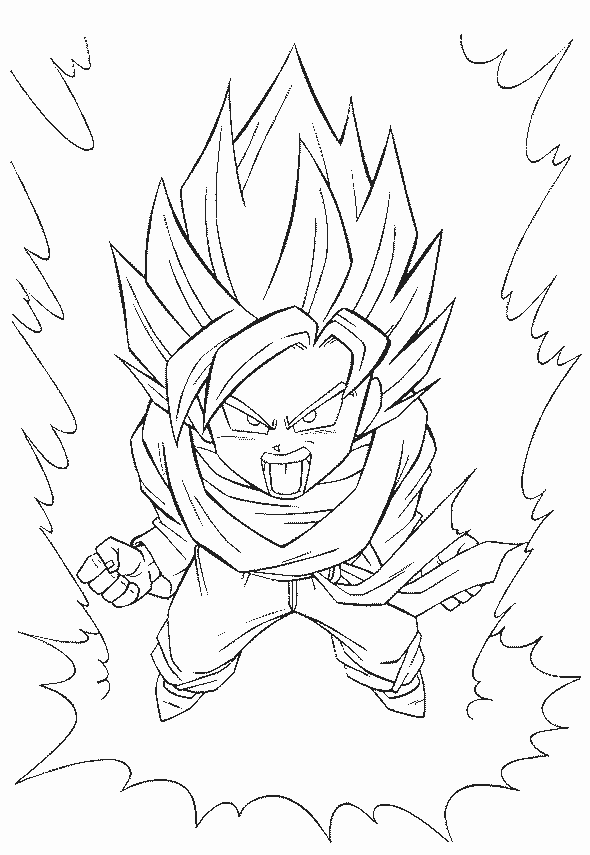 Página para colorir: Dragon Ball Z (desenhos animados) #38500 - Páginas para Colorir Imprimíveis Gratuitamente