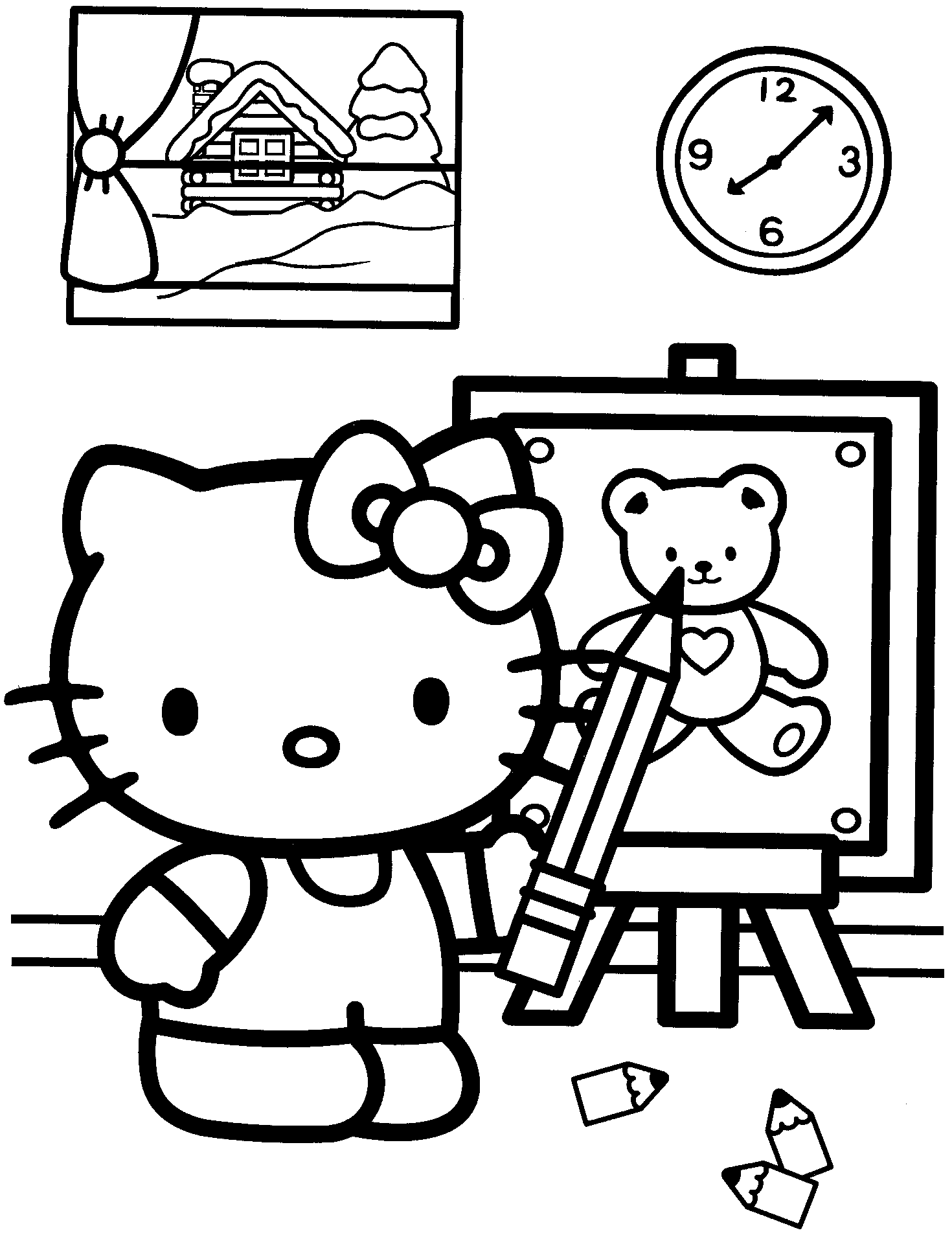 Página para colorir: ei gatinha (desenhos animados) #36891 - Páginas para Colorir Imprimíveis Gratuitamente