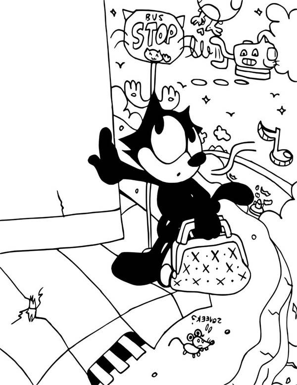 Página para colorir: Felix o gato (desenhos animados) #47888 - Páginas para Colorir Imprimíveis Gratuitamente