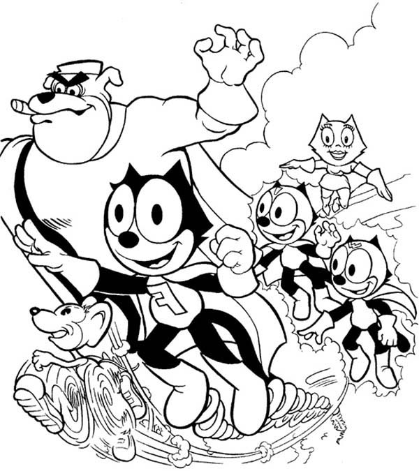Página para colorir: Felix o gato (desenhos animados) #47894 - Páginas para Colorir Imprimíveis Gratuitamente
