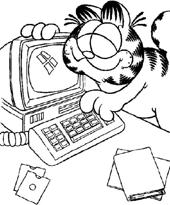 Página para colorir: Garfield (desenhos animados) #26210 - Páginas para Colorir Imprimíveis Gratuitamente