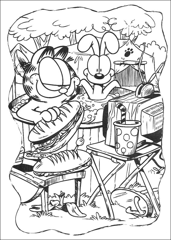 Página para colorir: Garfield (desenhos animados) #26212 - Páginas para Colorir Imprimíveis Gratuitamente