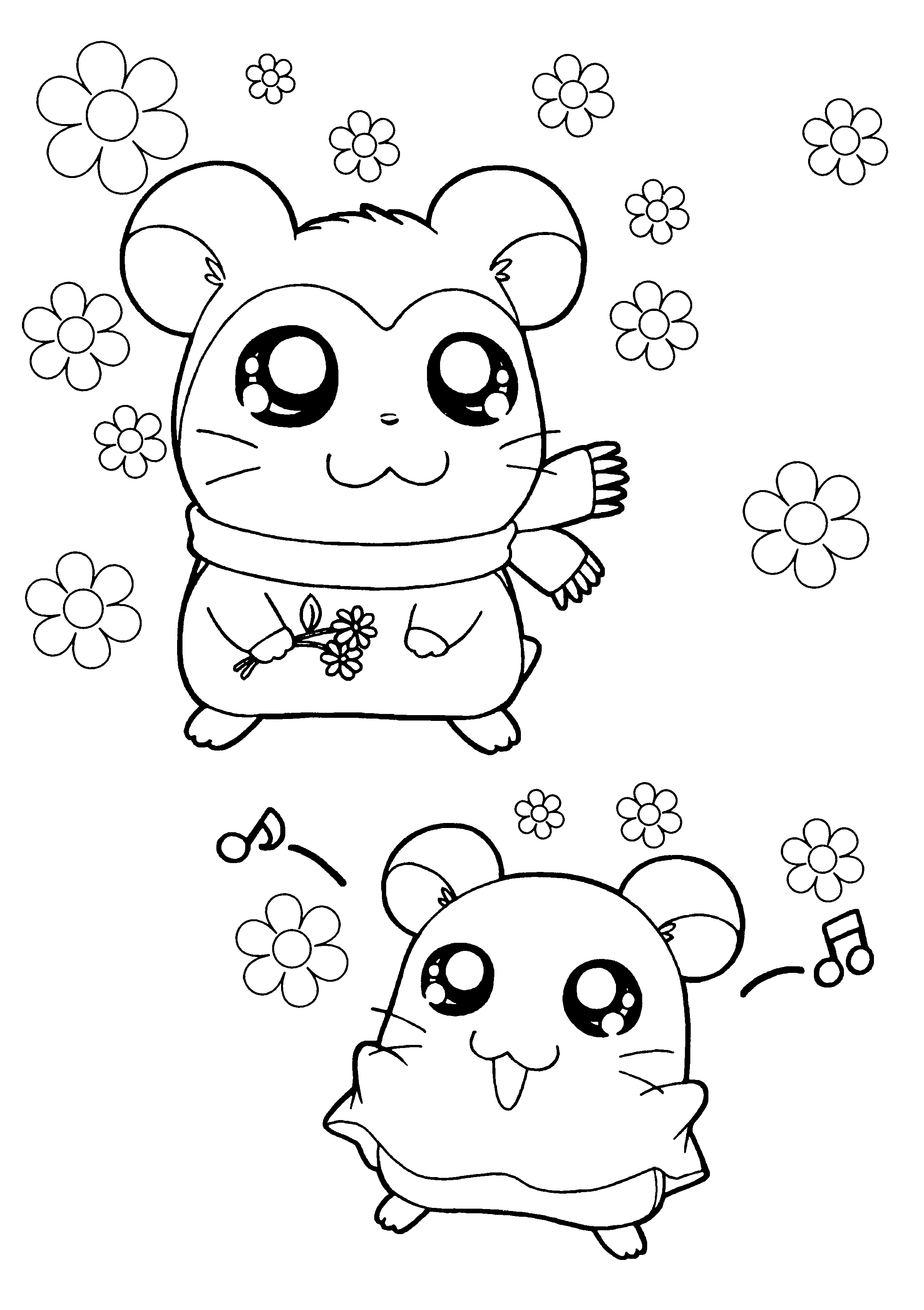 Página para colorir: Hamtaro (desenhos animados) #39947 - Páginas para Colorir Imprimíveis Gratuitamente