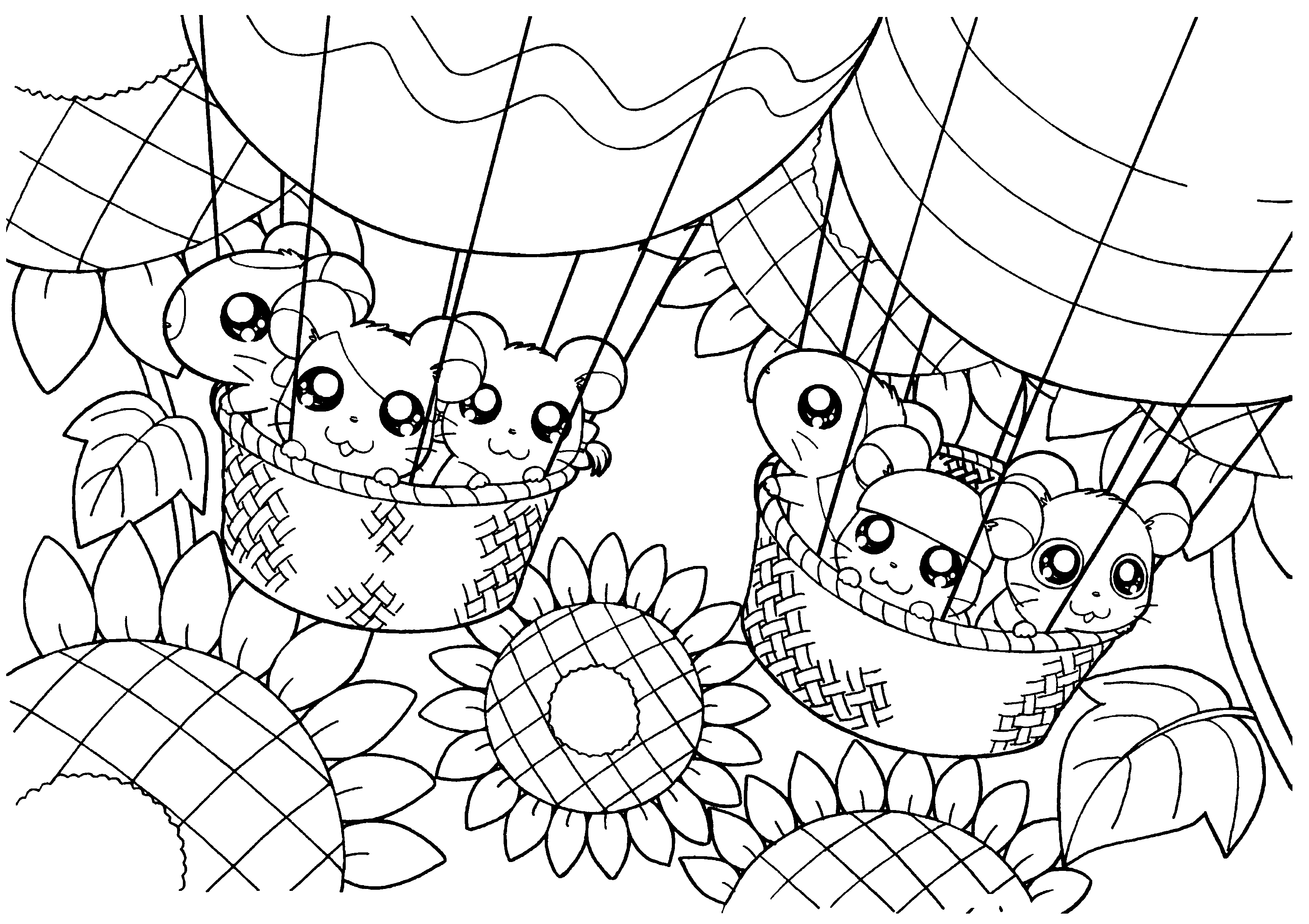 Página para colorir: Hamtaro (desenhos animados) #39953 - Páginas para Colorir Imprimíveis Gratuitamente