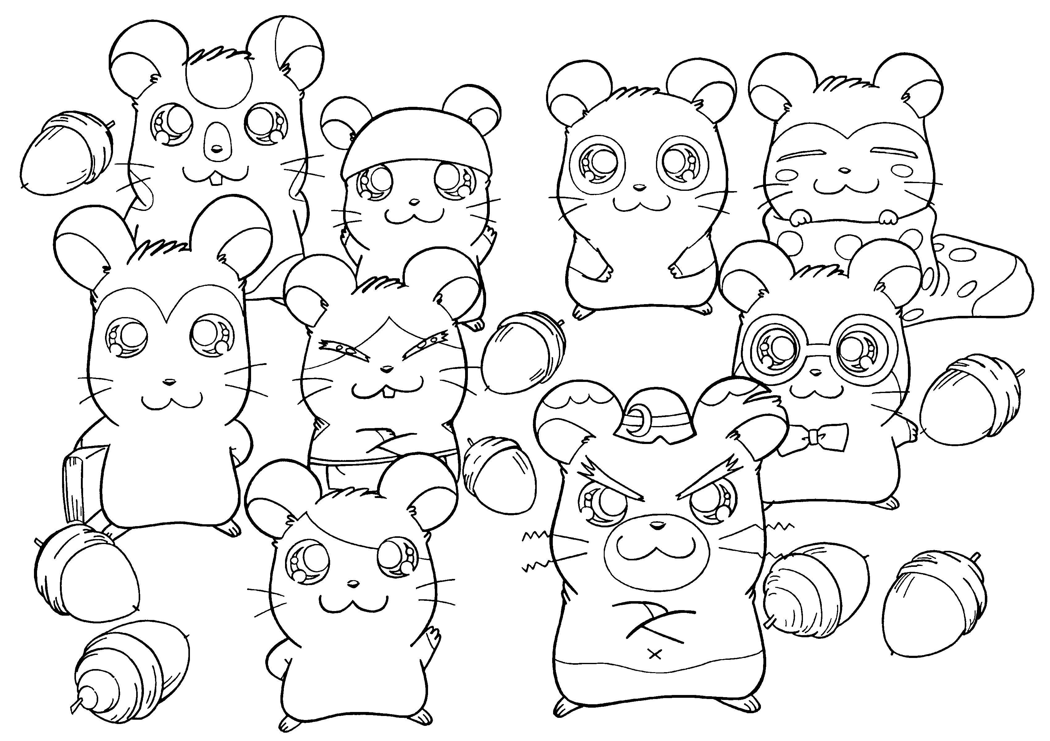 Página para colorir: Hamtaro (desenhos animados) #39969 - Páginas para Colorir Imprimíveis Gratuitamente