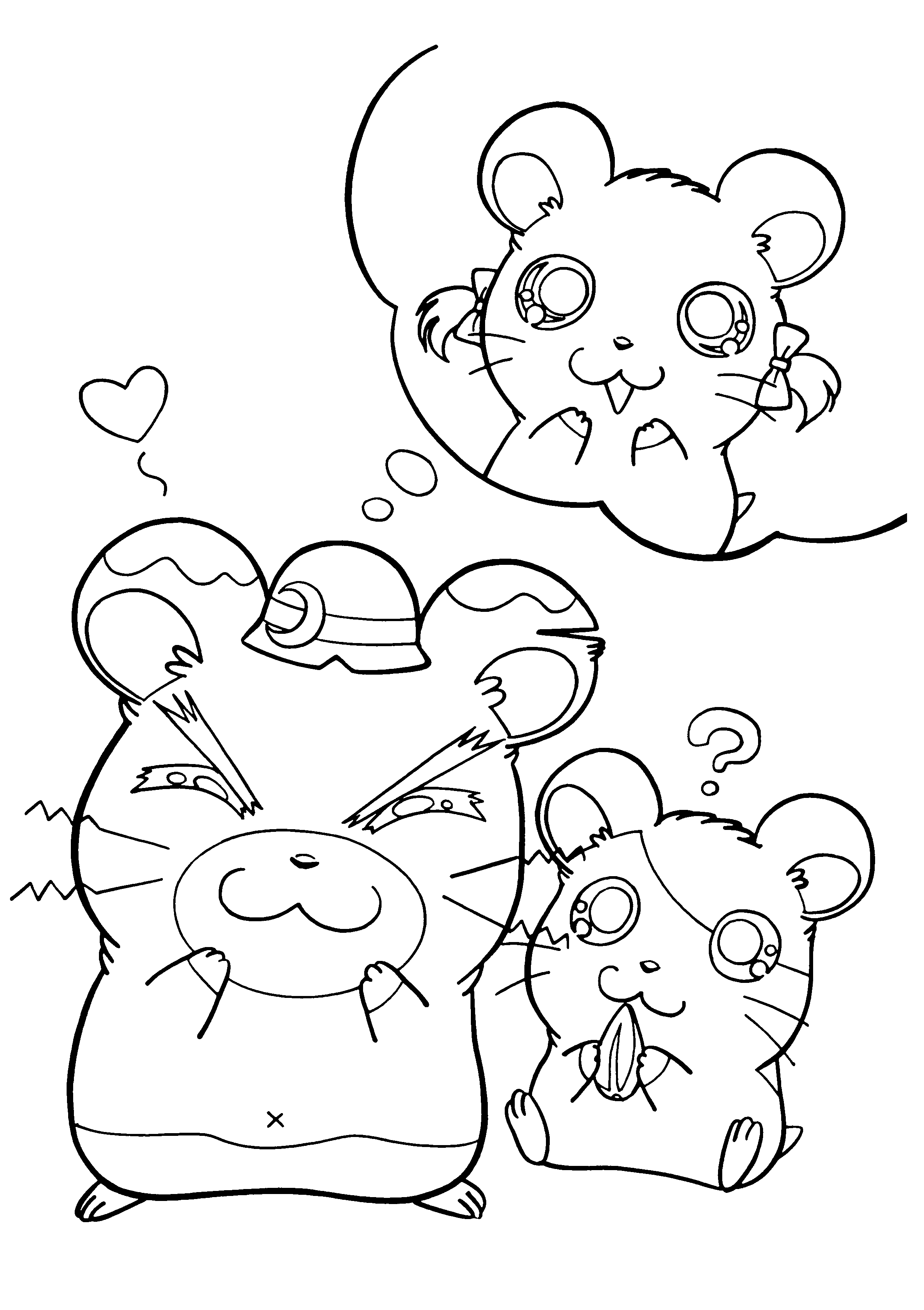 Página para colorir: Hamtaro (desenhos animados) #39980 - Páginas para Colorir Imprimíveis Gratuitamente