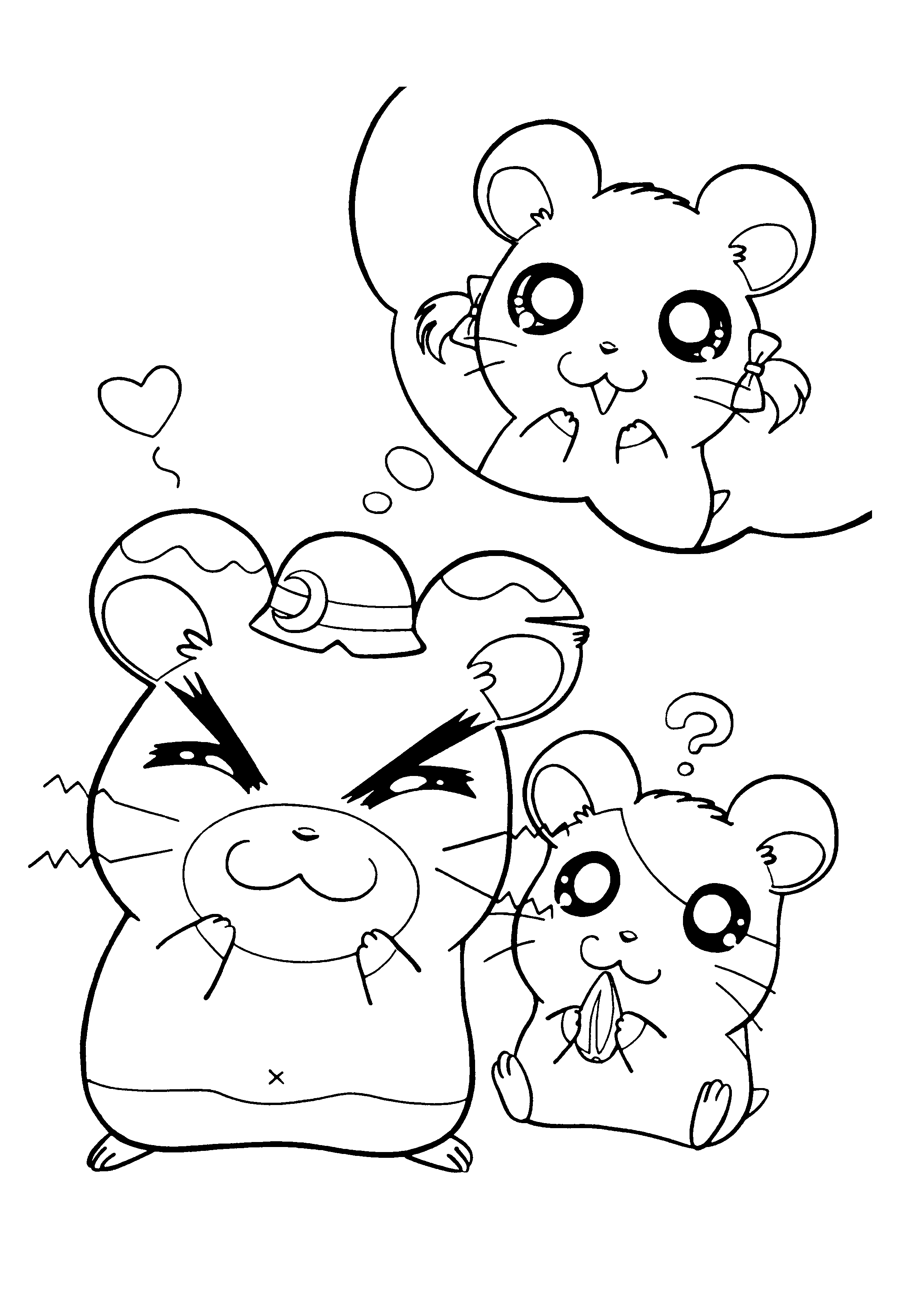 Página para colorir: Hamtaro (desenhos animados) #39981 - Páginas para Colorir Imprimíveis Gratuitamente