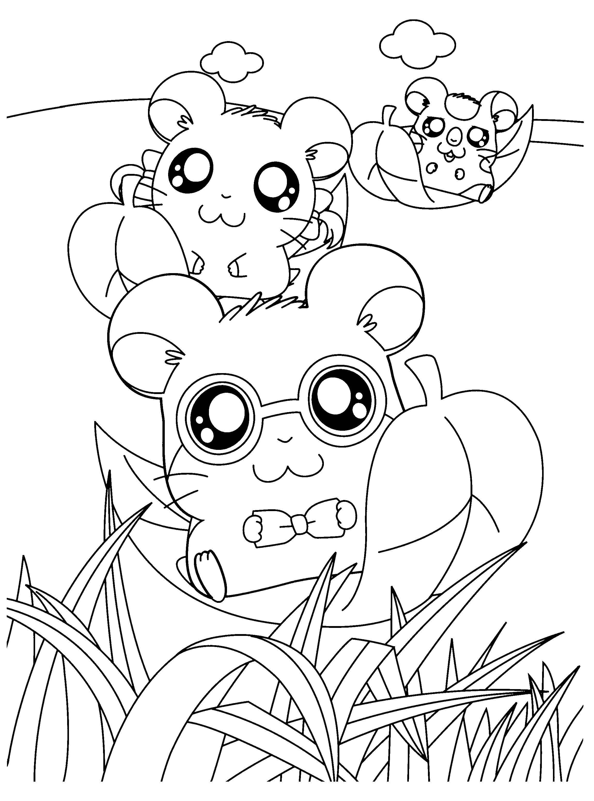 Página para colorir: Hamtaro (desenhos animados) #39986 - Páginas para Colorir Imprimíveis Gratuitamente