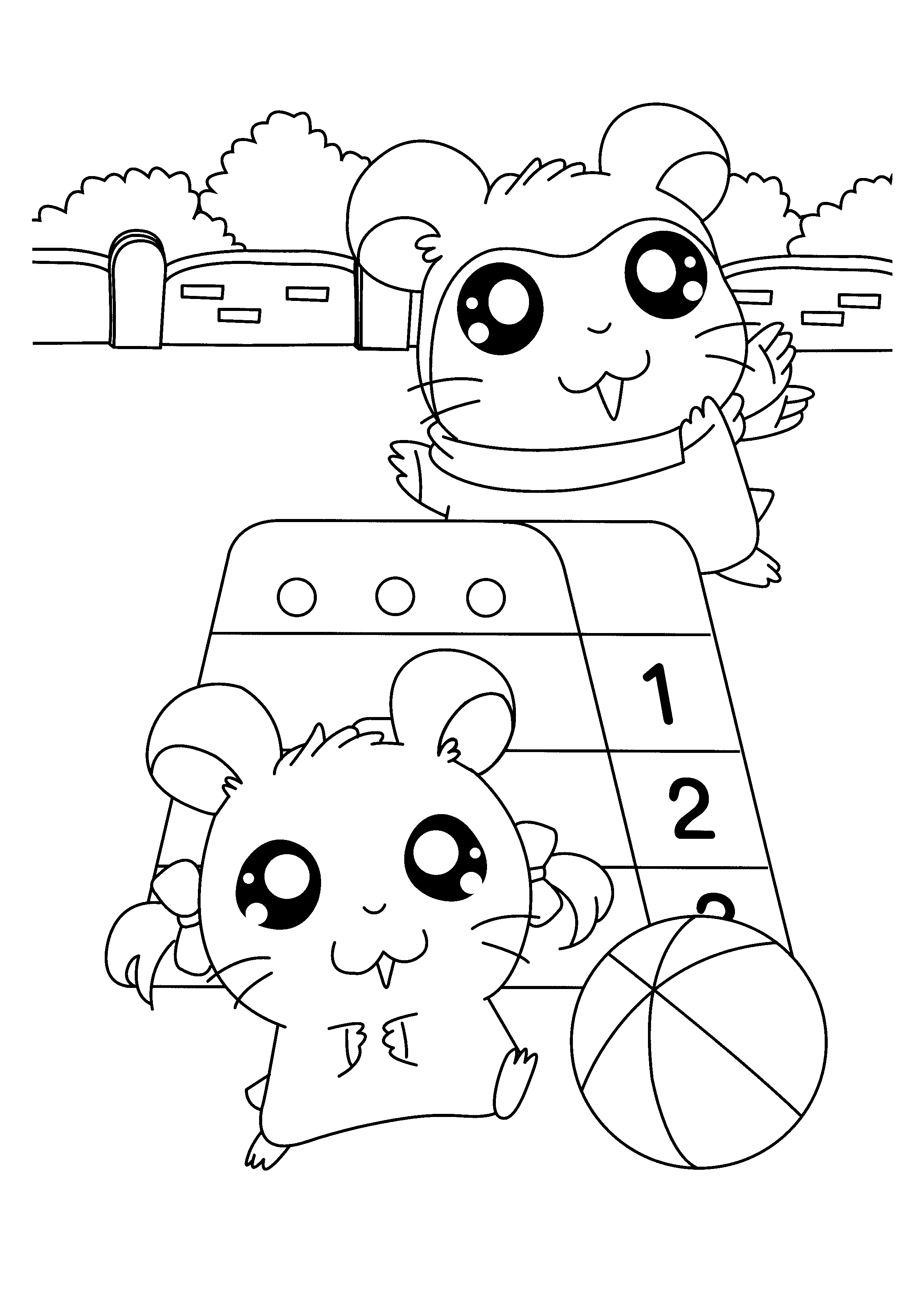 Página para colorir: Hamtaro (desenhos animados) #39995 - Páginas para Colorir Imprimíveis Gratuitamente