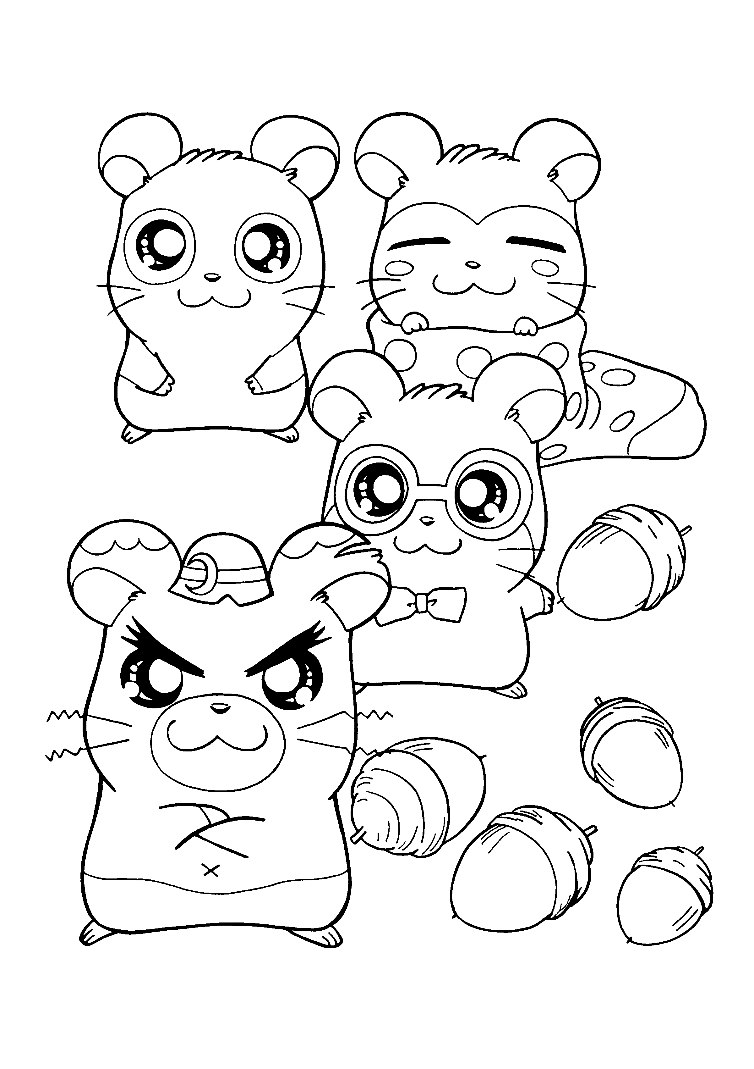 Página para colorir: Hamtaro (desenhos animados) #40008 - Páginas para Colorir Imprimíveis Gratuitamente