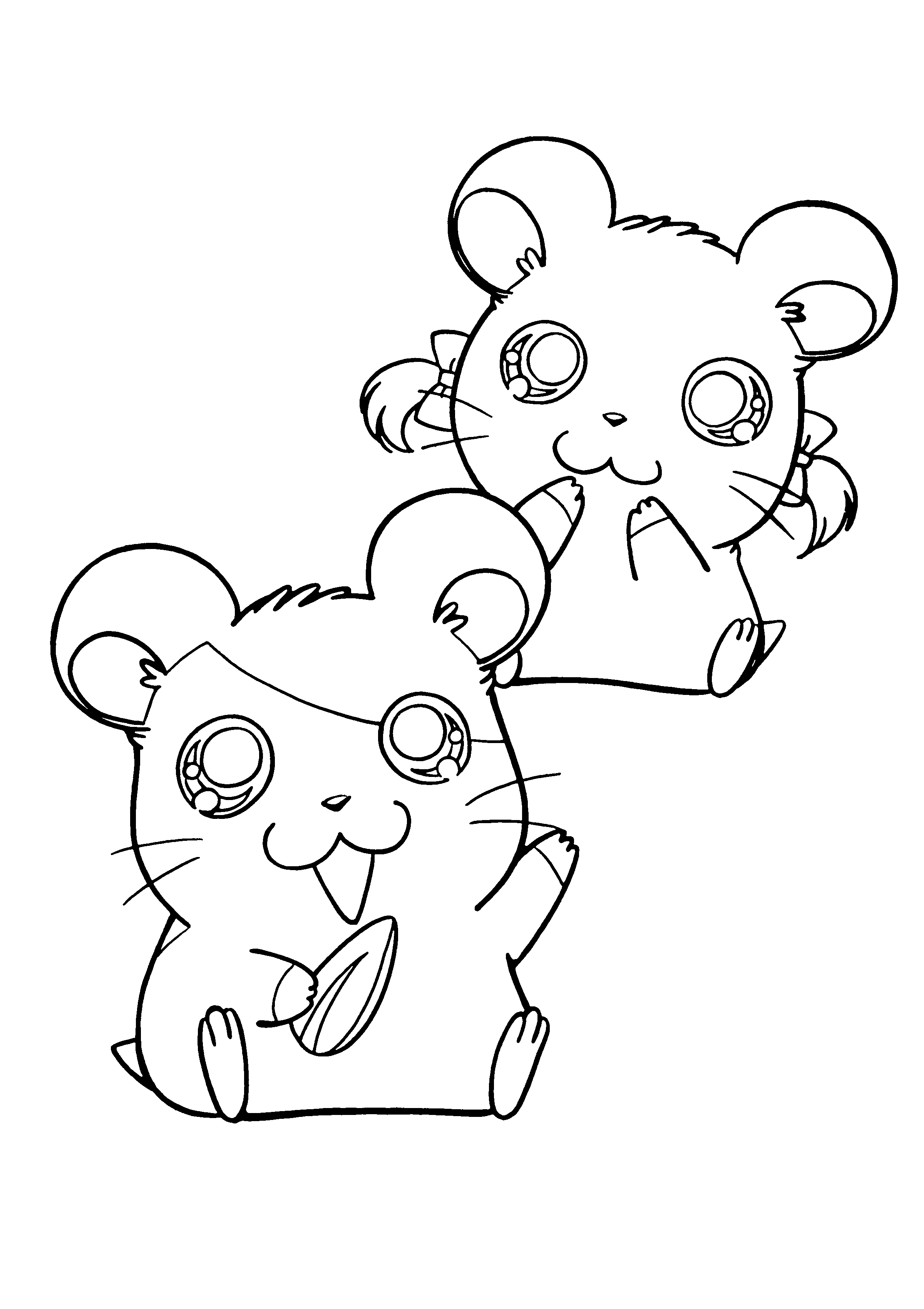 Página para colorir: Hamtaro (desenhos animados) #40016 - Páginas para Colorir Imprimíveis Gratuitamente