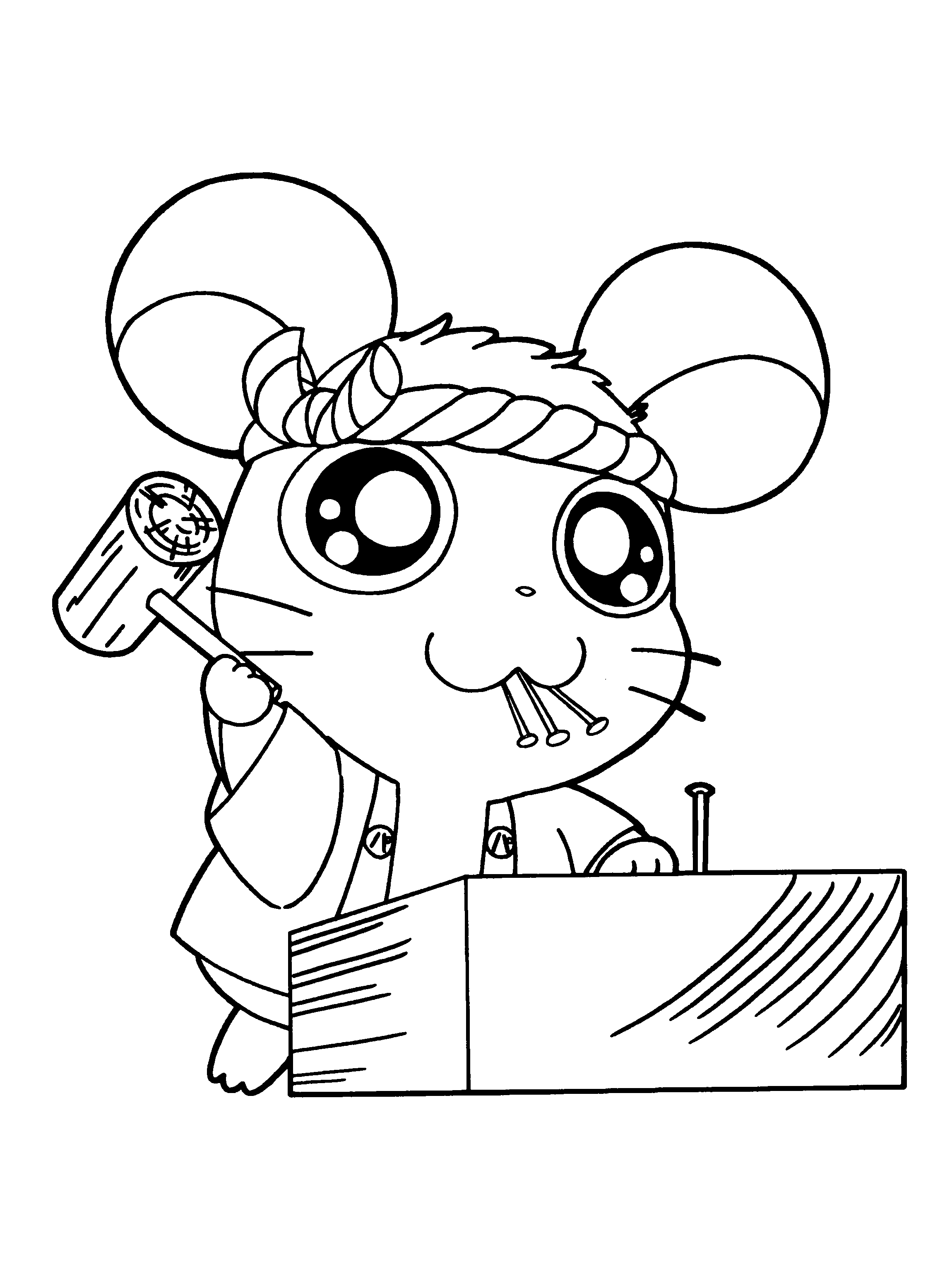 Página para colorir: Hamtaro (desenhos animados) #40017 - Páginas para Colorir Imprimíveis Gratuitamente