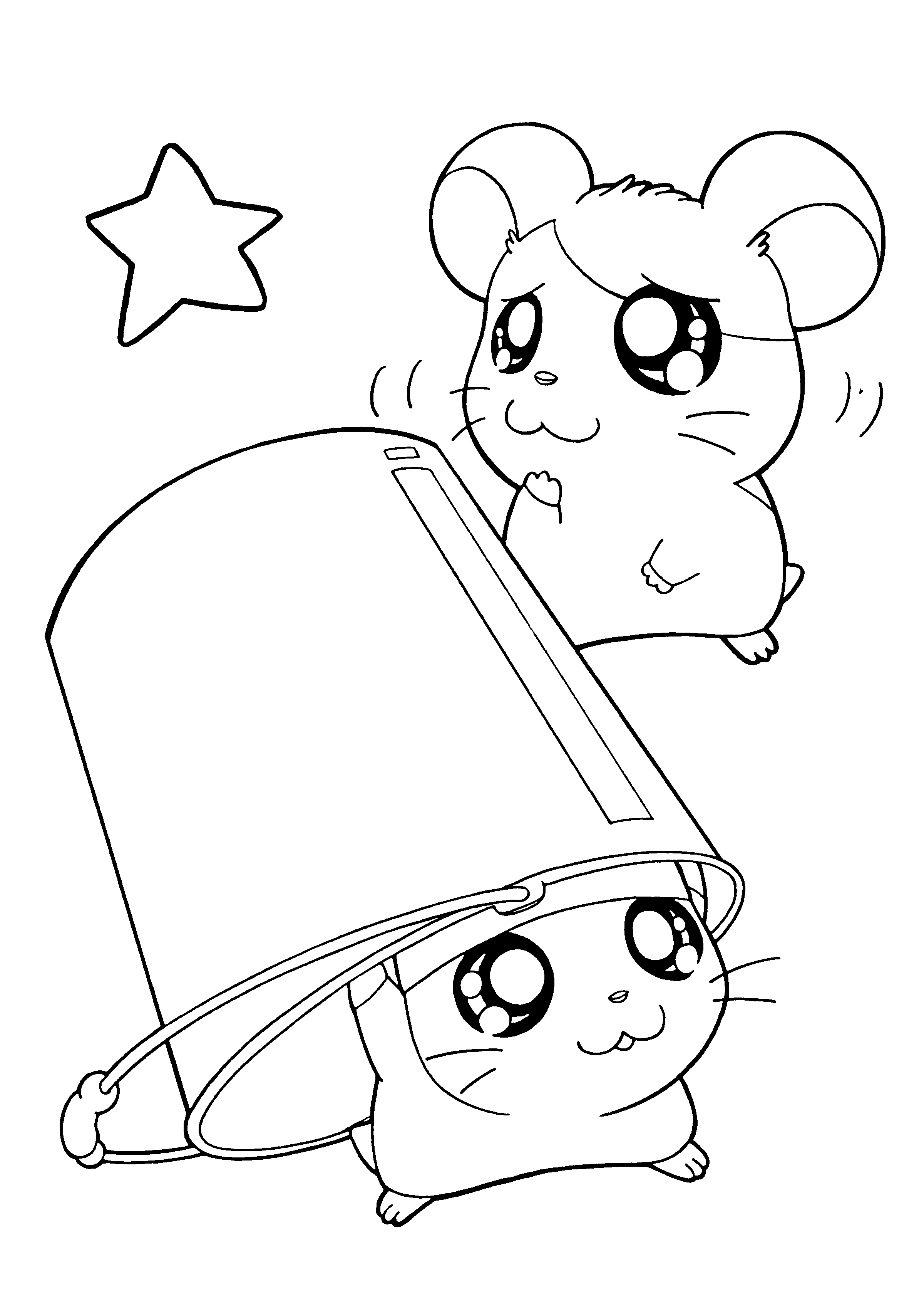 Página para colorir: Hamtaro (desenhos animados) #40022 - Páginas para Colorir Imprimíveis Gratuitamente