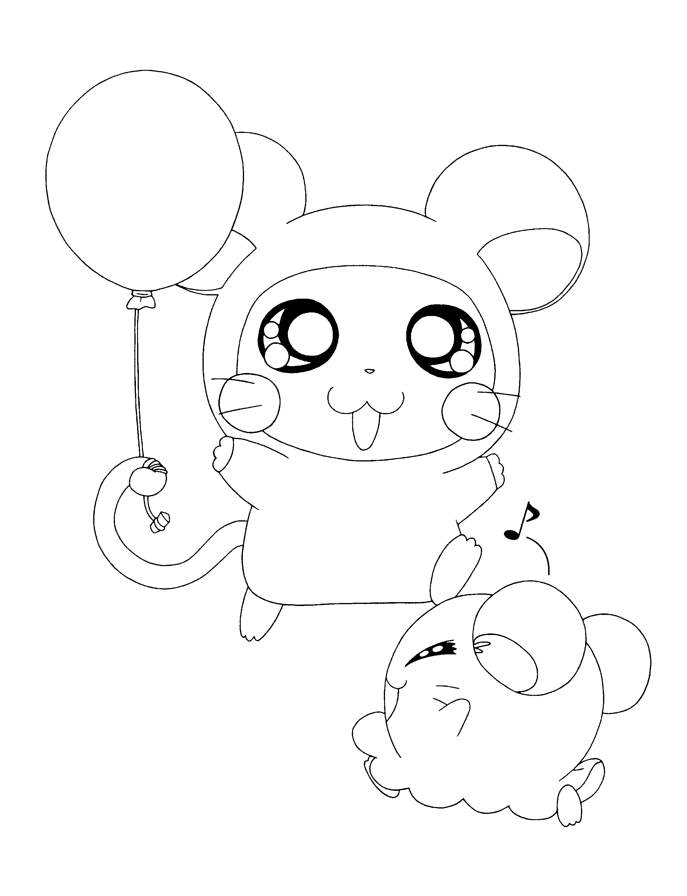 Página para colorir: Hamtaro (desenhos animados) #40031 - Páginas para Colorir Imprimíveis Gratuitamente