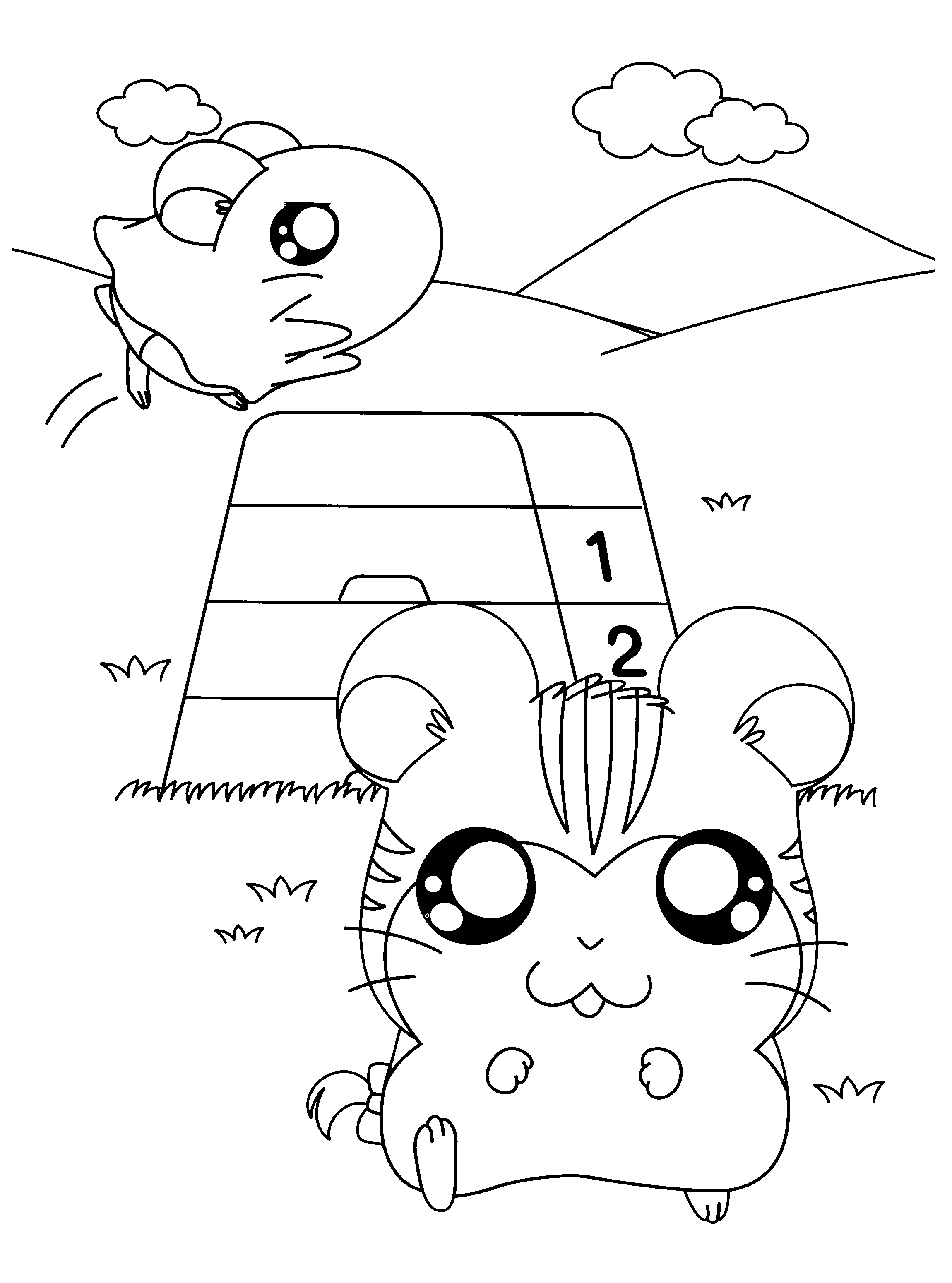 Página para colorir: Hamtaro (desenhos animados) #40038 - Páginas para Colorir Imprimíveis Gratuitamente