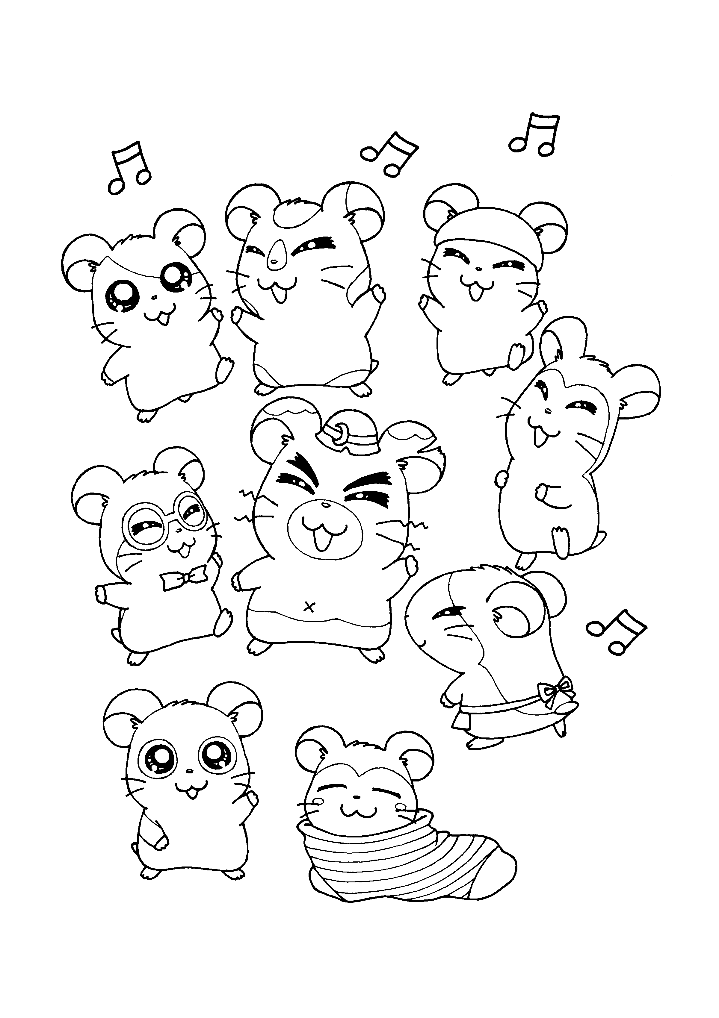 Página para colorir: Hamtaro (desenhos animados) #40047 - Páginas para Colorir Imprimíveis Gratuitamente