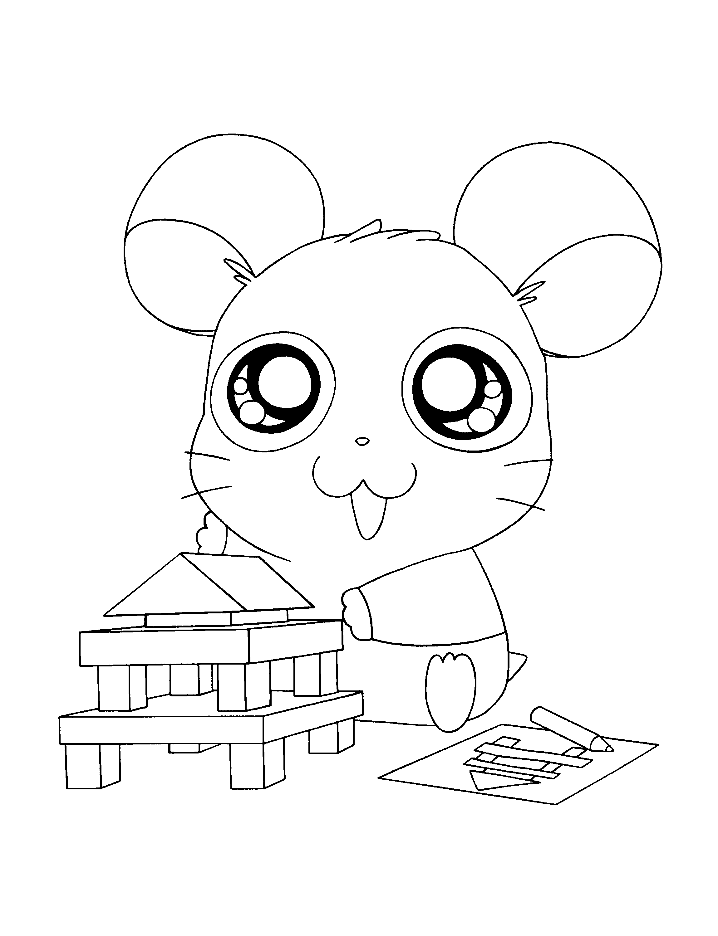 Página para colorir: Hamtaro (desenhos animados) #40051 - Páginas para Colorir Imprimíveis Gratuitamente