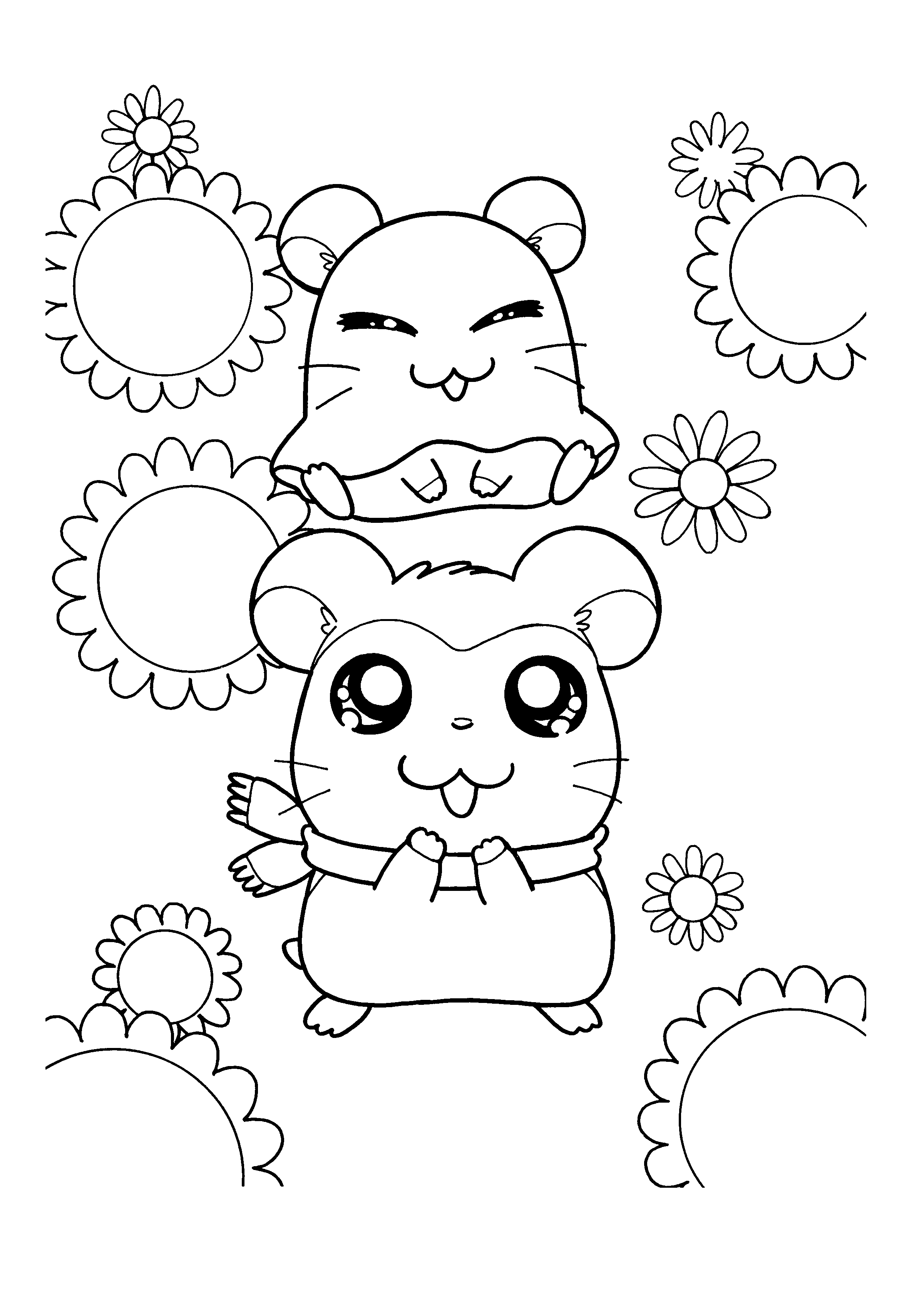 Página para colorir: Hamtaro (desenhos animados) #40054 - Páginas para Colorir Imprimíveis Gratuitamente