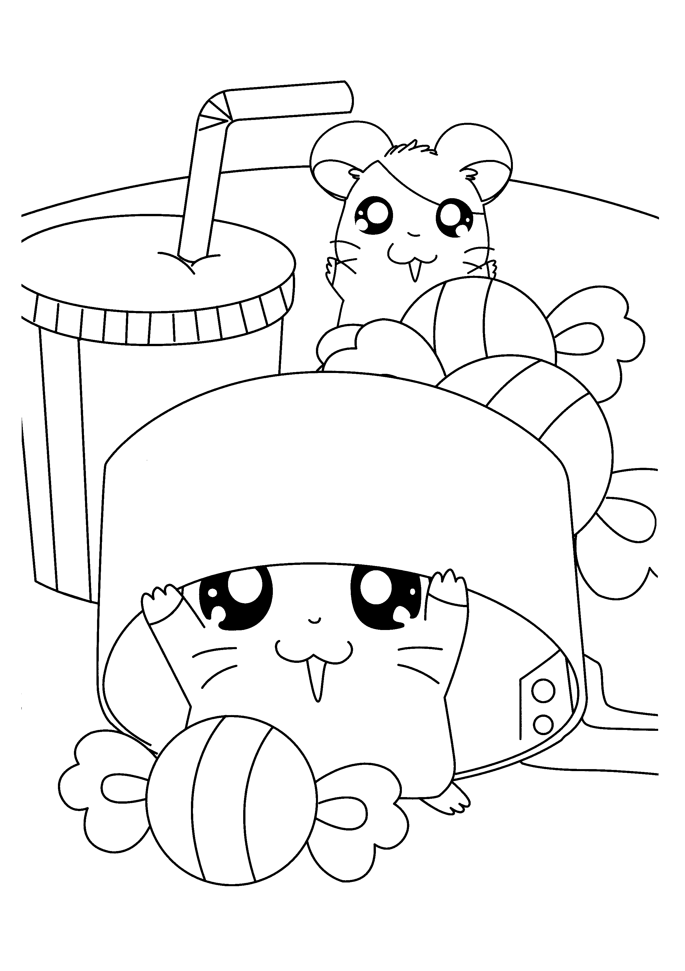 Página para colorir: Hamtaro (desenhos animados) #40060 - Páginas para Colorir Imprimíveis Gratuitamente