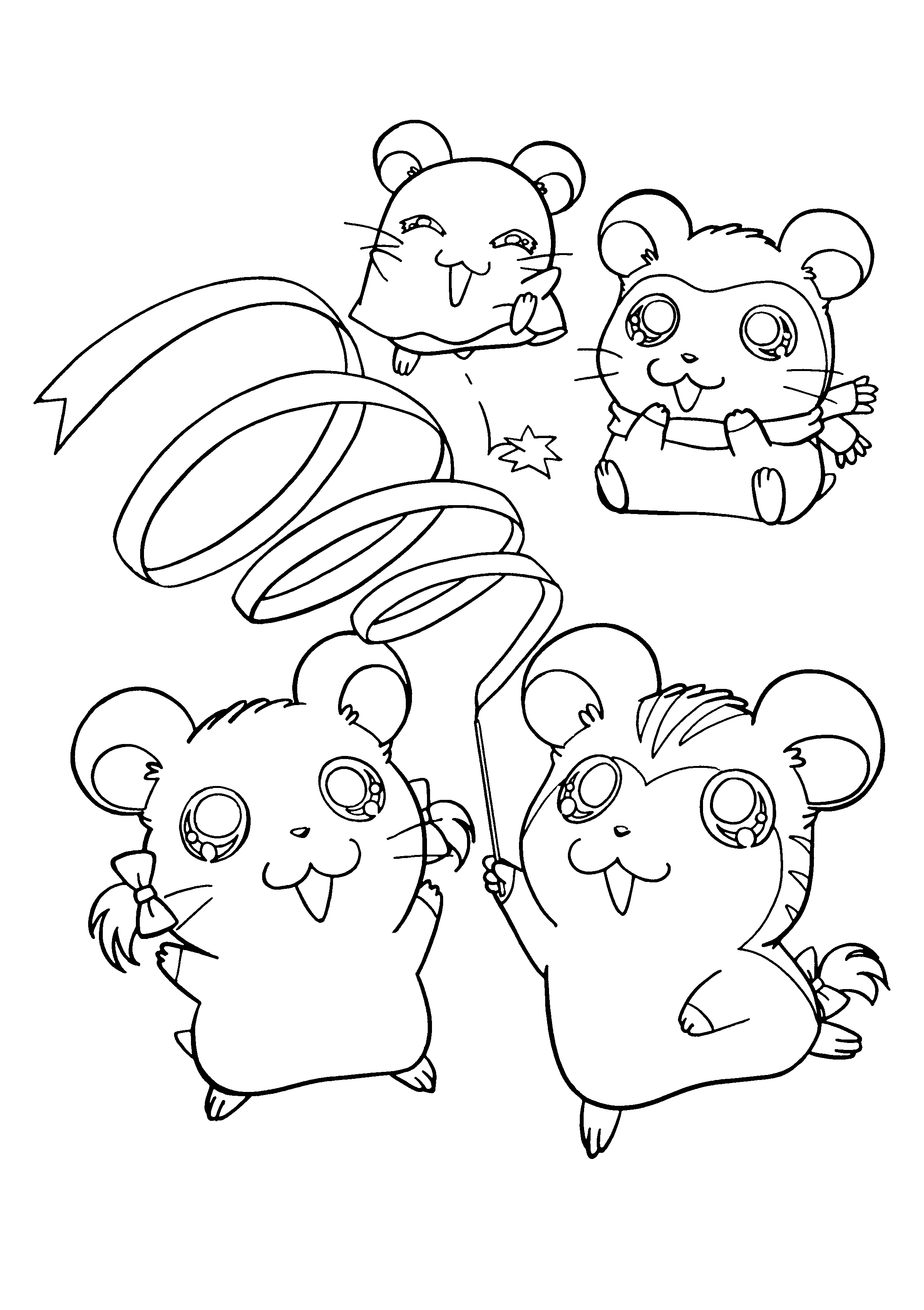 Página para colorir: Hamtaro (desenhos animados) #40069 - Páginas para Colorir Imprimíveis Gratuitamente