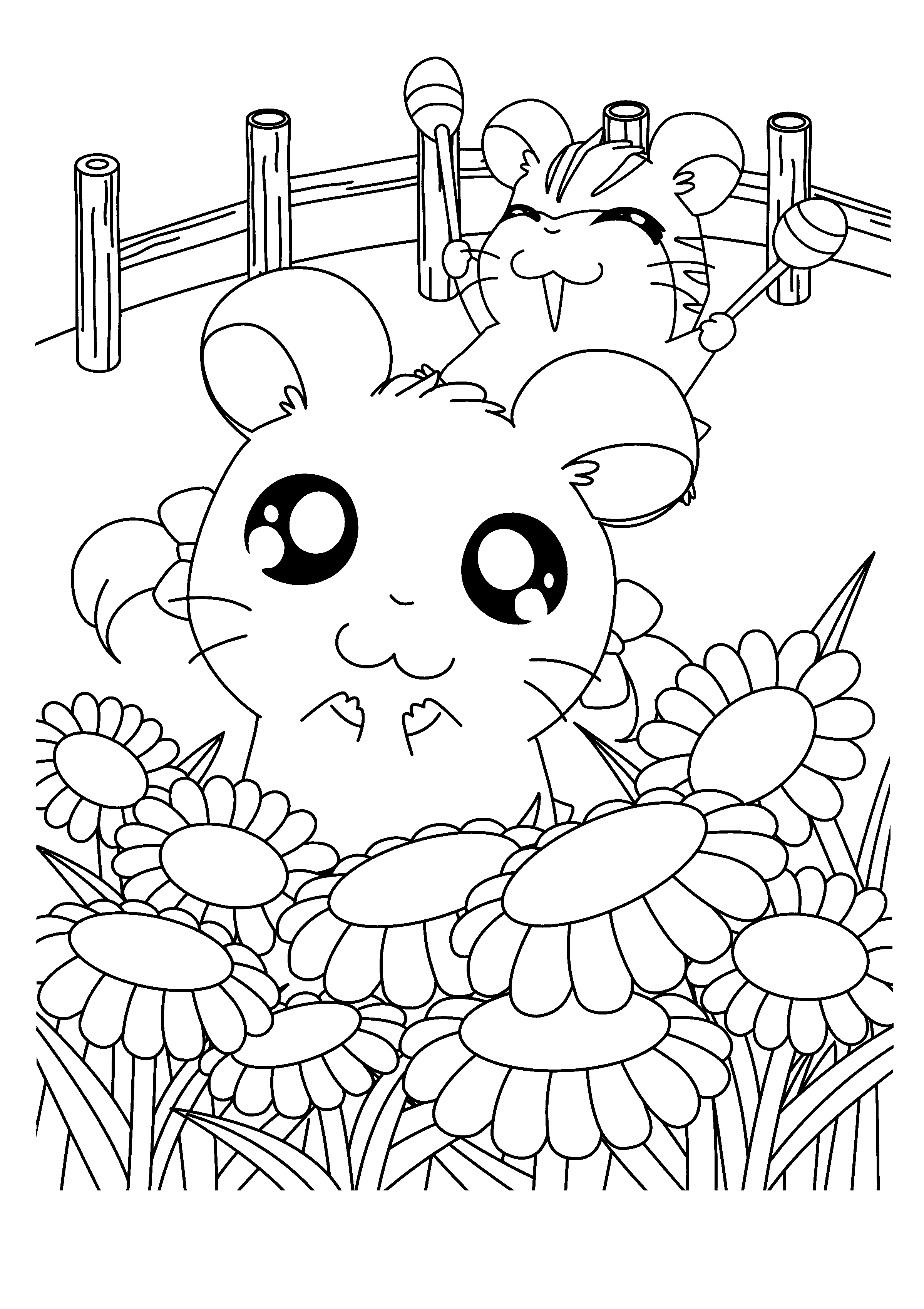 Página para colorir: Hamtaro (desenhos animados) #40077 - Páginas para Colorir Imprimíveis Gratuitamente