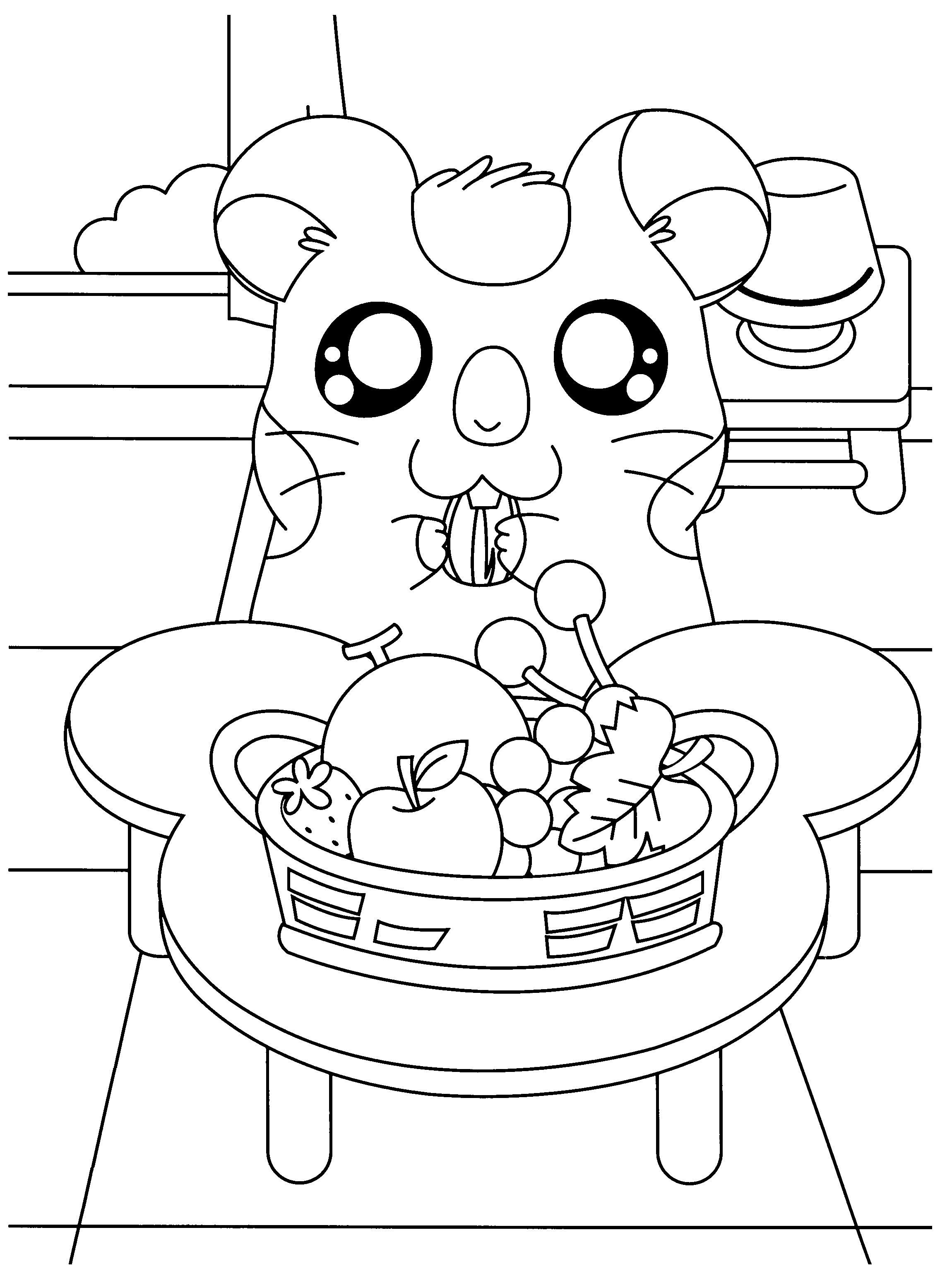 Página para colorir: Hamtaro (desenhos animados) #40091 - Páginas para Colorir Imprimíveis Gratuitamente