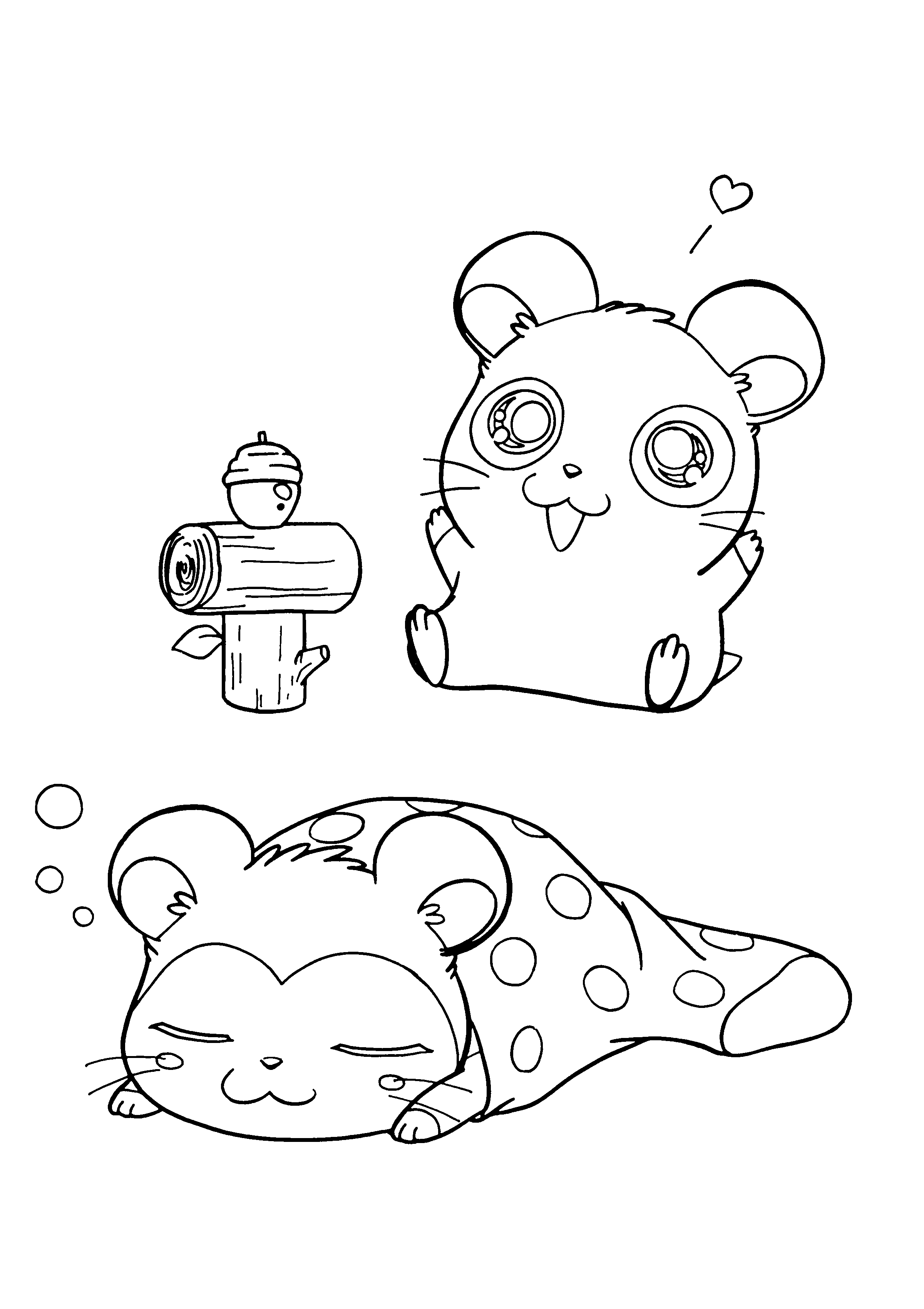 Página para colorir: Hamtaro (desenhos animados) #40096 - Páginas para Colorir Imprimíveis Gratuitamente