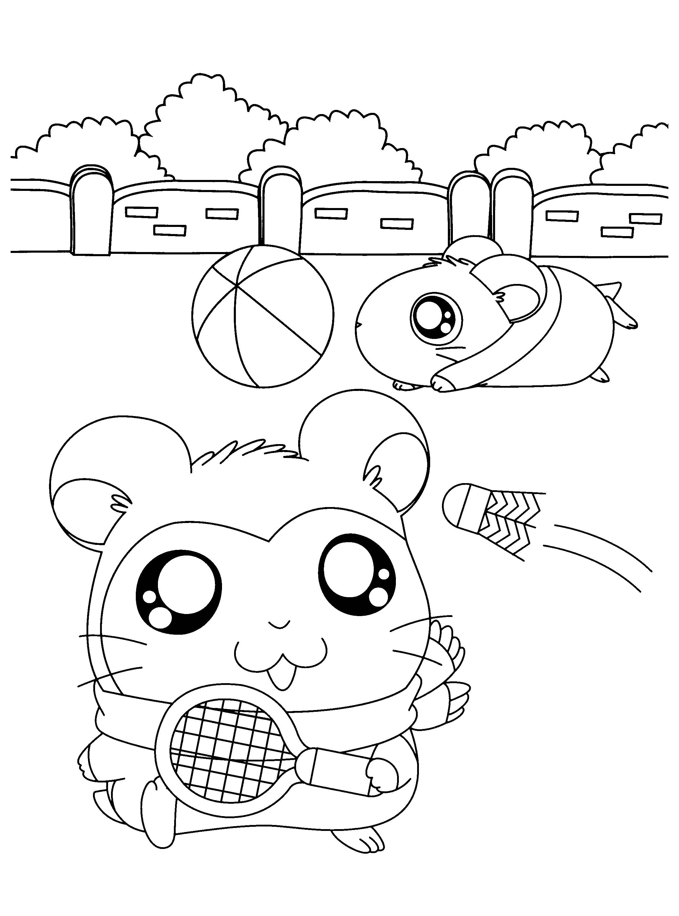 Página para colorir: Hamtaro (desenhos animados) #40098 - Páginas para Colorir Imprimíveis Gratuitamente