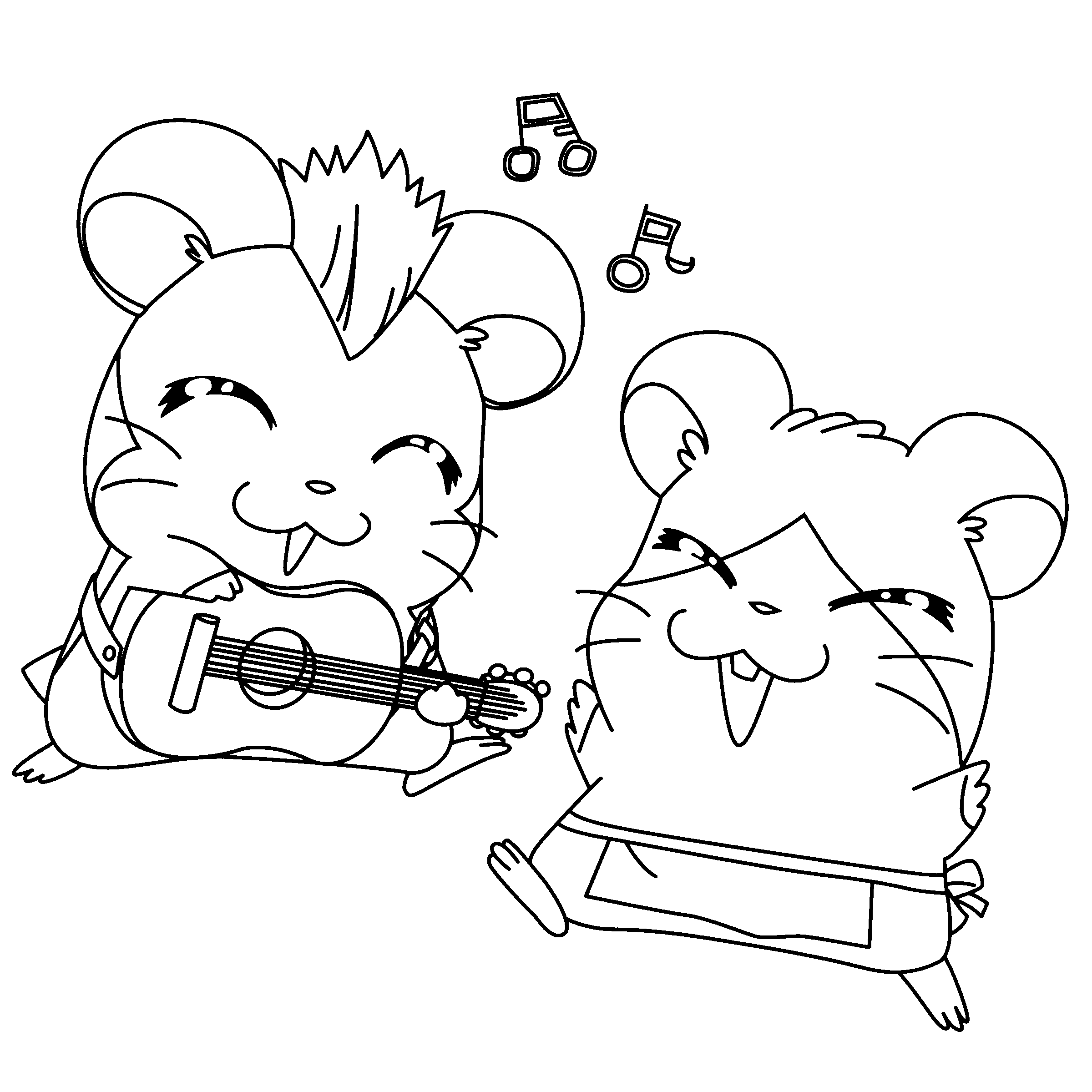 Página para colorir: Hamtaro (desenhos animados) #40108 - Páginas para Colorir Imprimíveis Gratuitamente