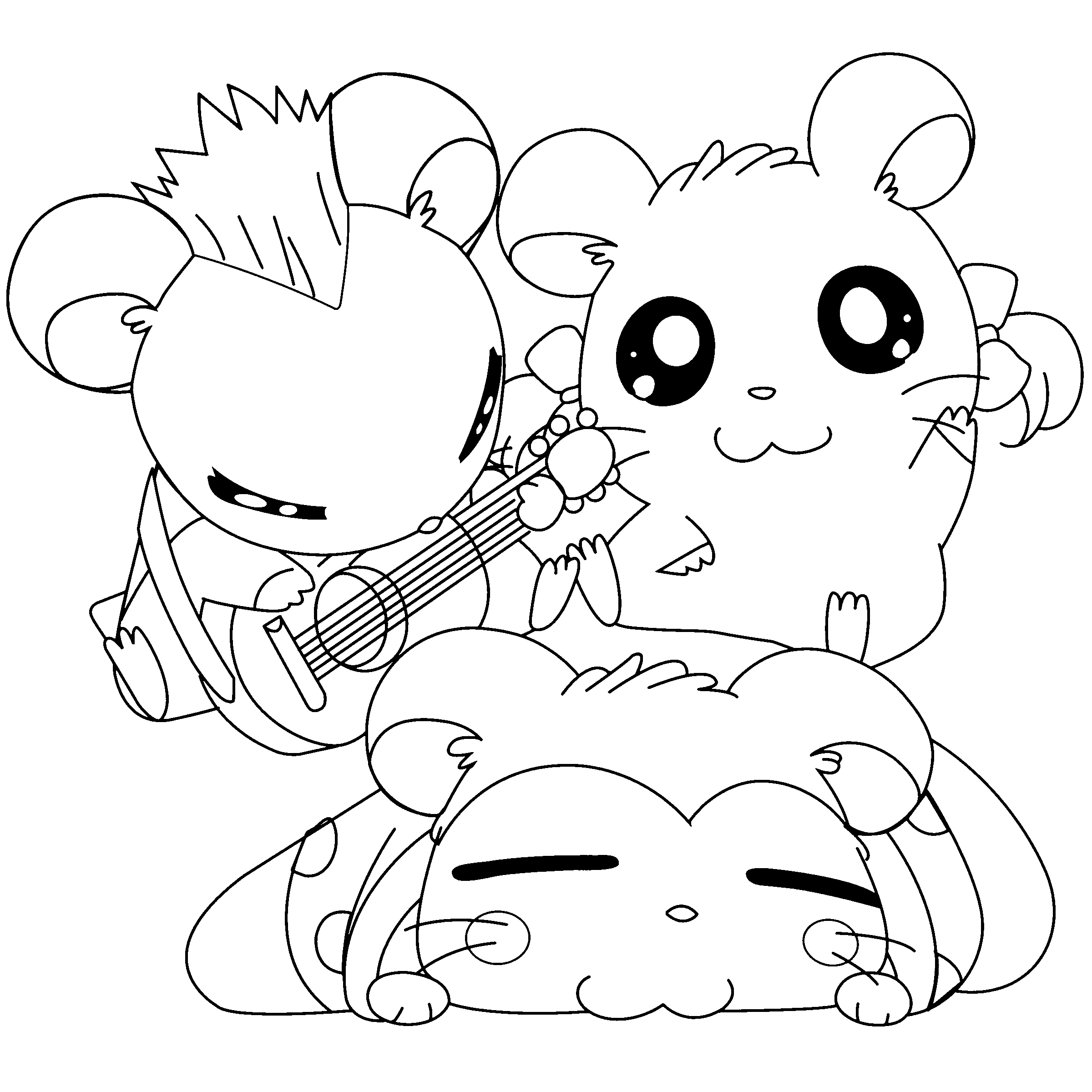 Página para colorir: Hamtaro (desenhos animados) #40118 - Páginas para Colorir Imprimíveis Gratuitamente