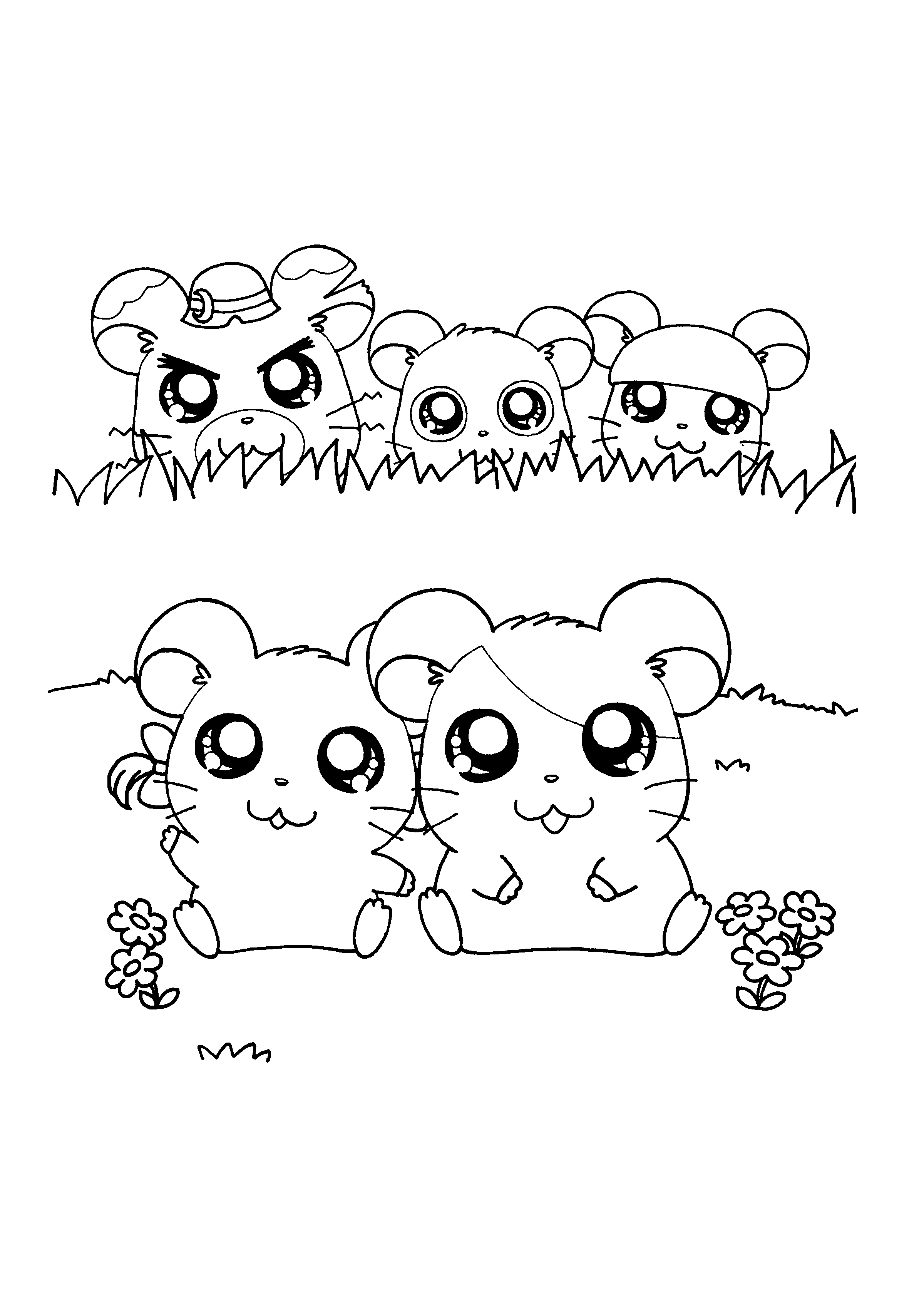 Página para colorir: Hamtaro (desenhos animados) #40124 - Páginas para Colorir Imprimíveis Gratuitamente