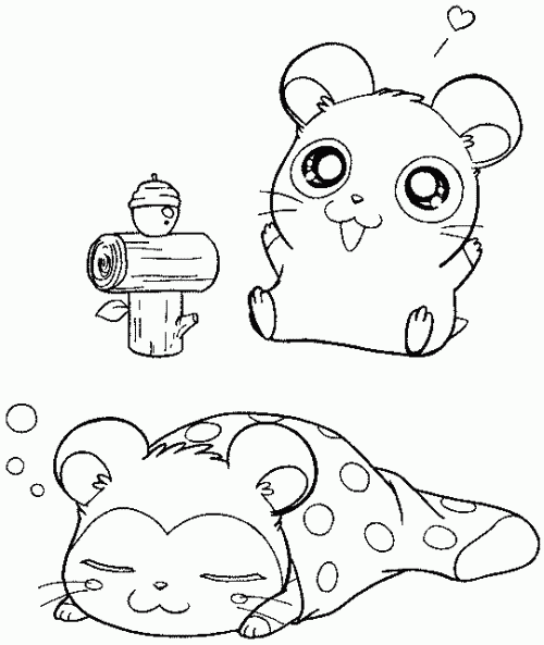 Página para colorir: Hamtaro (desenhos animados) #40126 - Páginas para Colorir Imprimíveis Gratuitamente