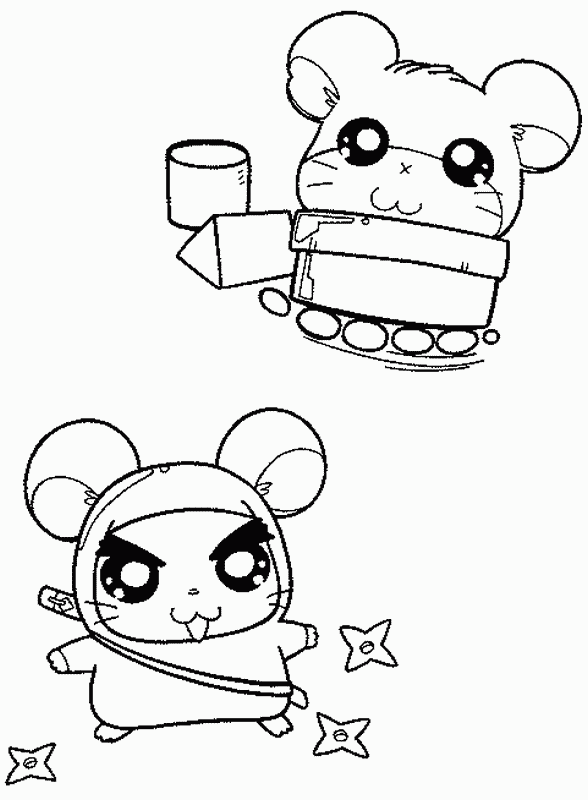 Página para colorir: Hamtaro (desenhos animados) #40129 - Páginas para Colorir Imprimíveis Gratuitamente