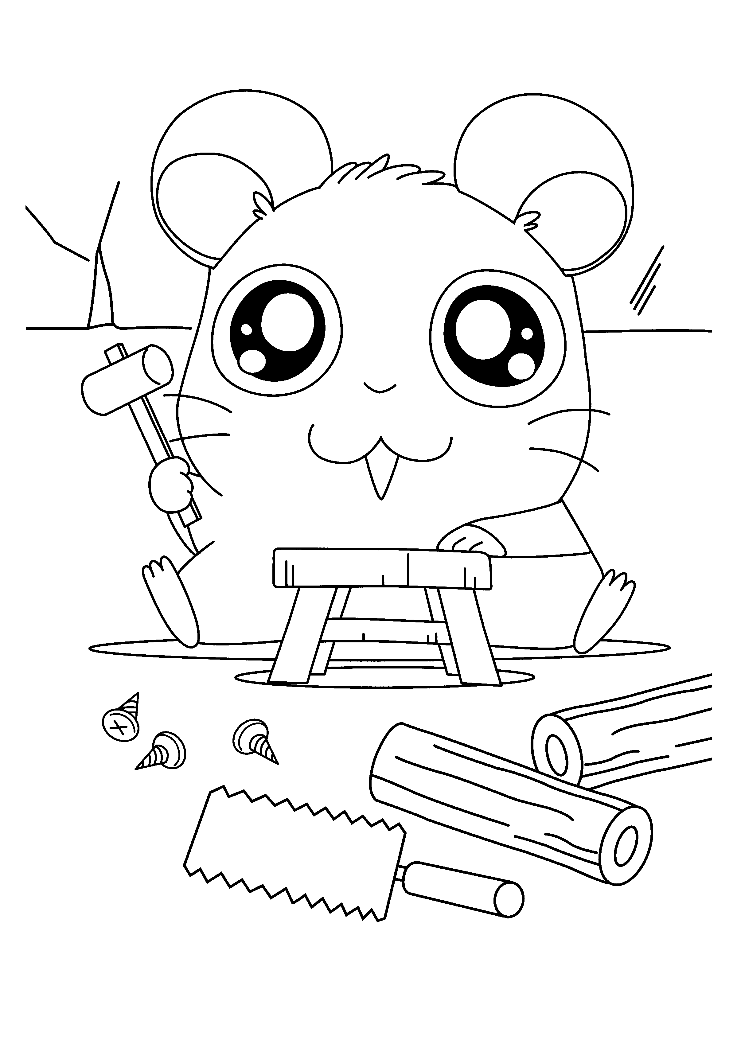 Página para colorir: Hamtaro (desenhos animados) #40130 - Páginas para Colorir Imprimíveis Gratuitamente