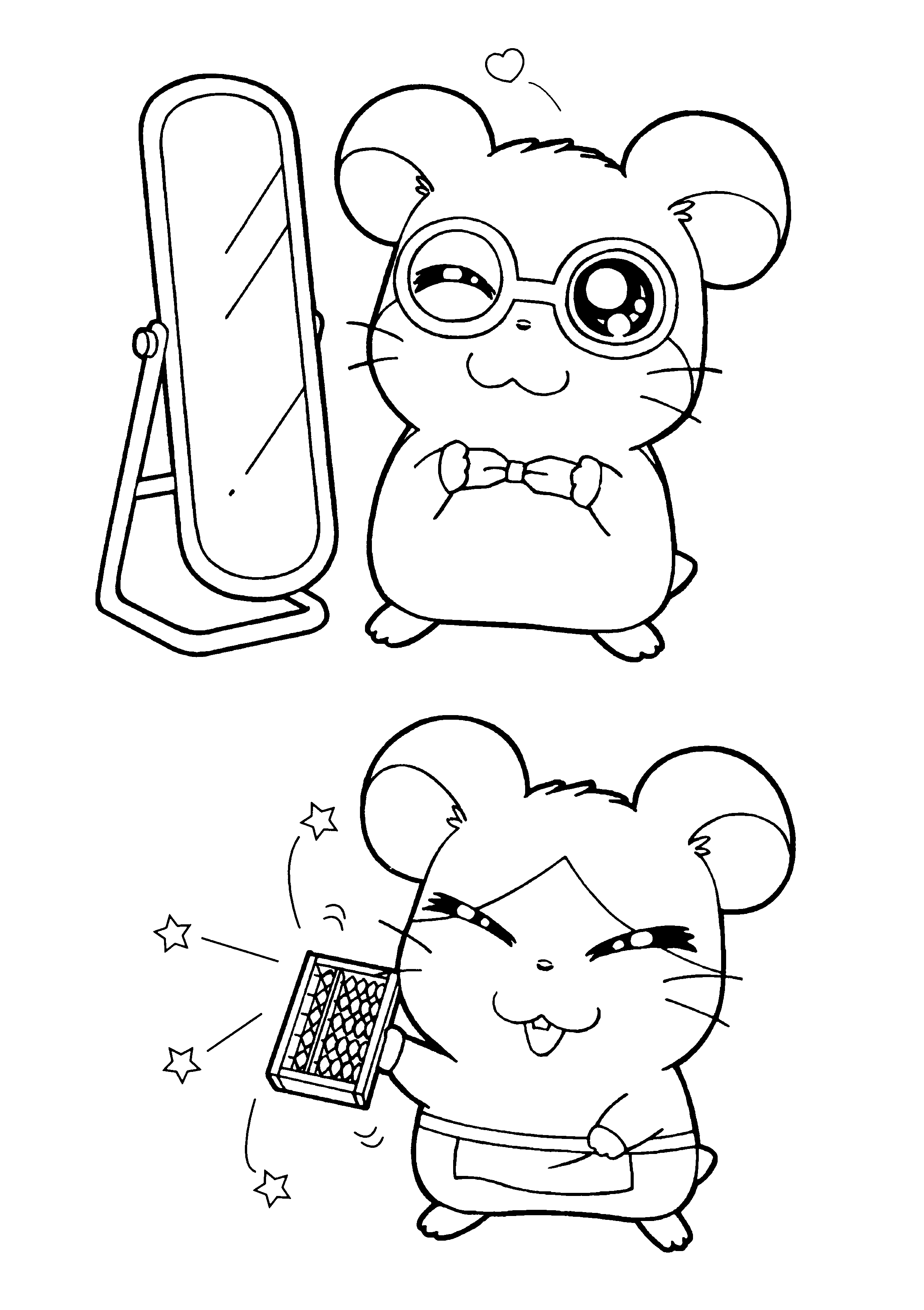 Página para colorir: Hamtaro (desenhos animados) #40137 - Páginas para Colorir Imprimíveis Gratuitamente