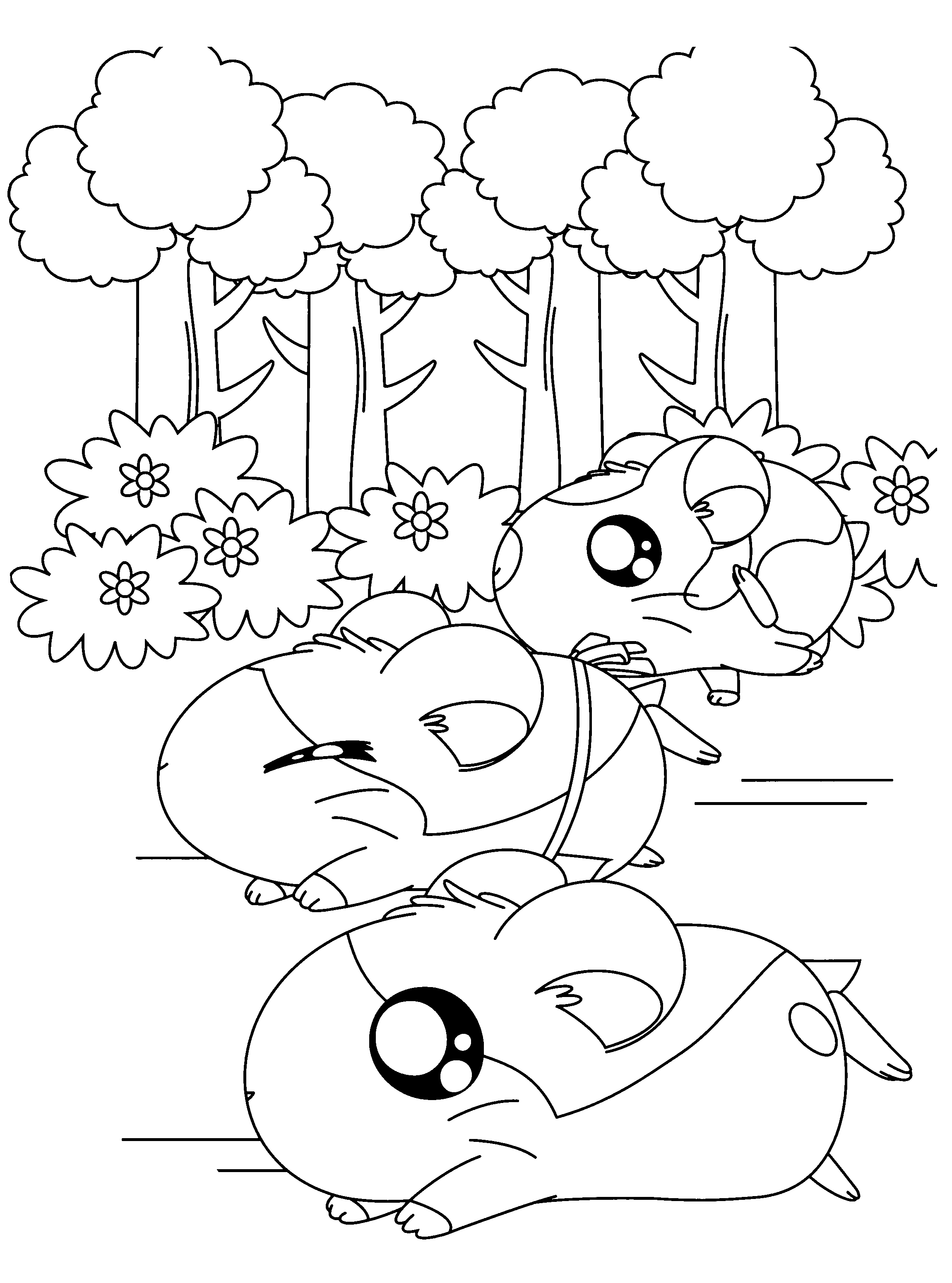 Página para colorir: Hamtaro (desenhos animados) #40141 - Páginas para Colorir Imprimíveis Gratuitamente