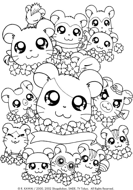 Página para colorir: Hamtaro (desenhos animados) #40168 - Páginas para Colorir Imprimíveis Gratuitamente