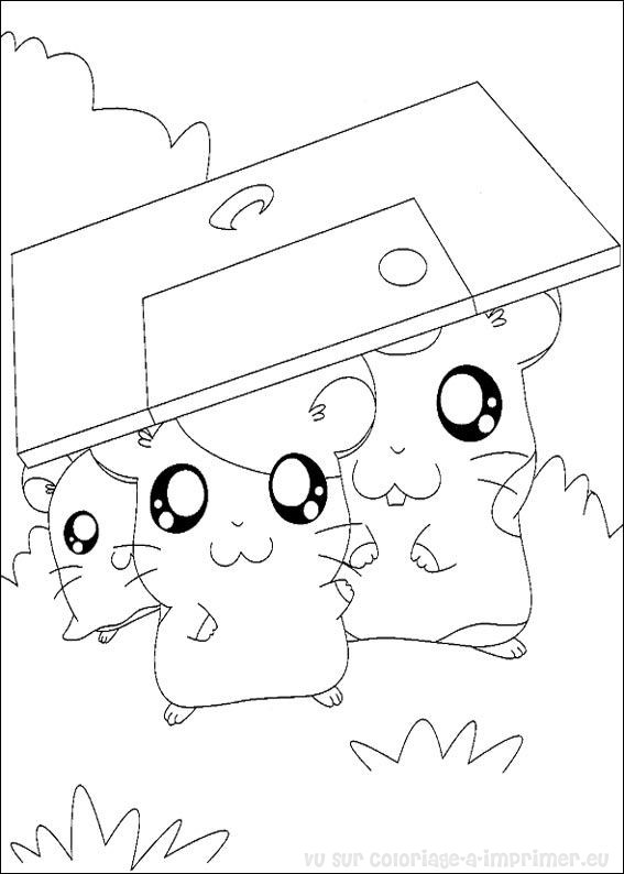 Página para colorir: Hamtaro (desenhos animados) #40169 - Páginas para Colorir Imprimíveis Gratuitamente