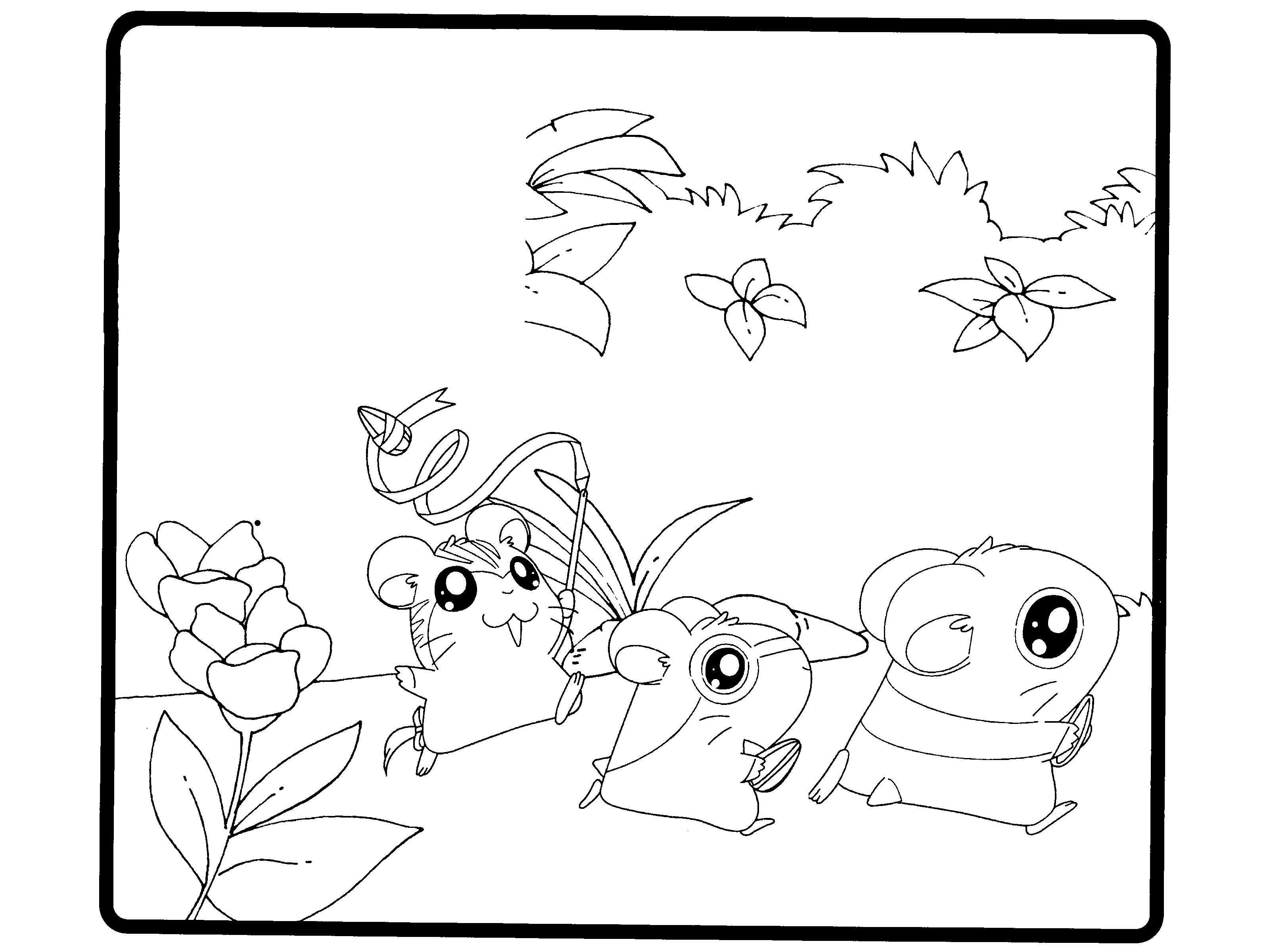 Página para colorir: Hamtaro (desenhos animados) #40174 - Páginas para Colorir Imprimíveis Gratuitamente