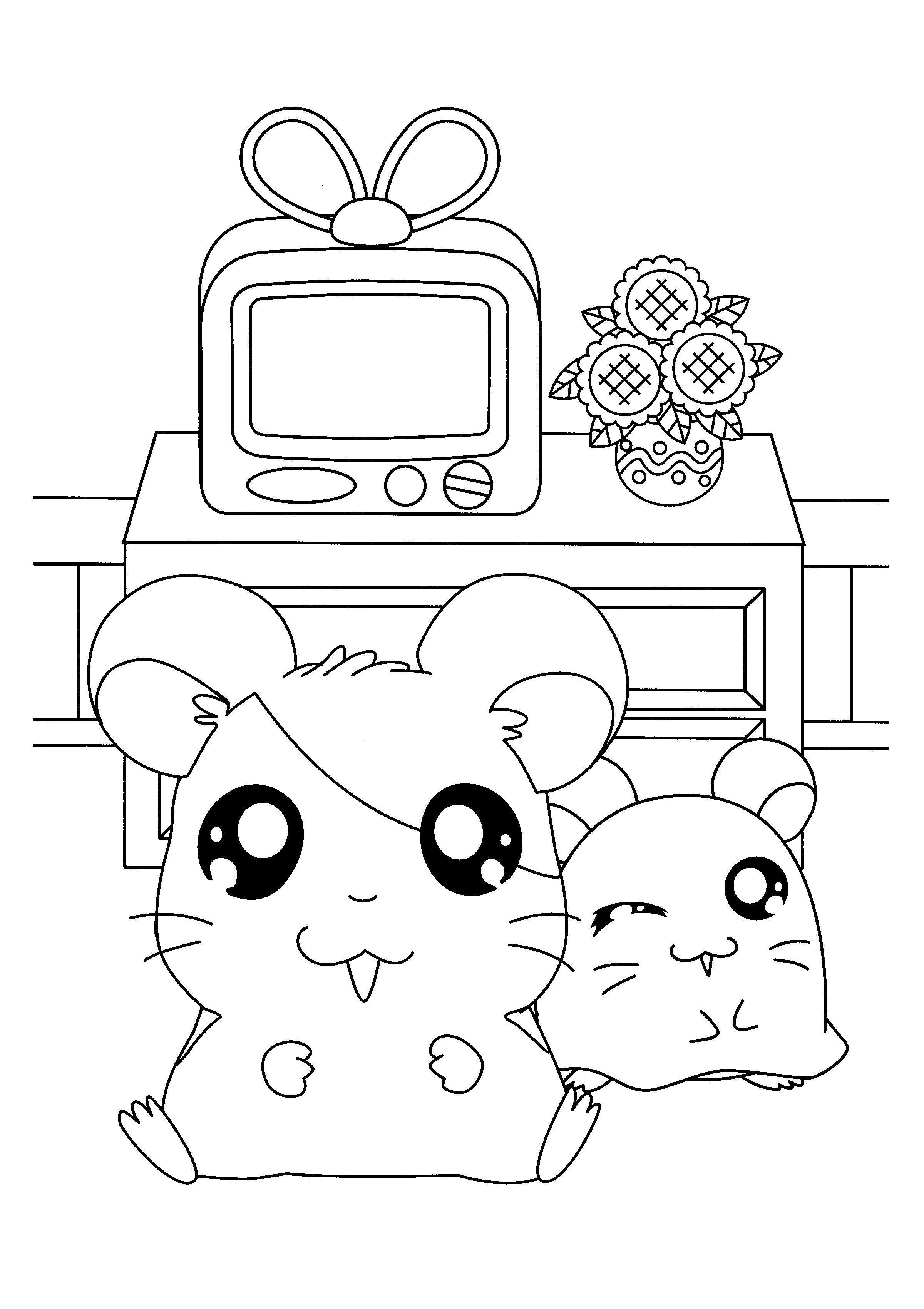 Página para colorir: Hamtaro (desenhos animados) #40179 - Páginas para Colorir Imprimíveis Gratuitamente