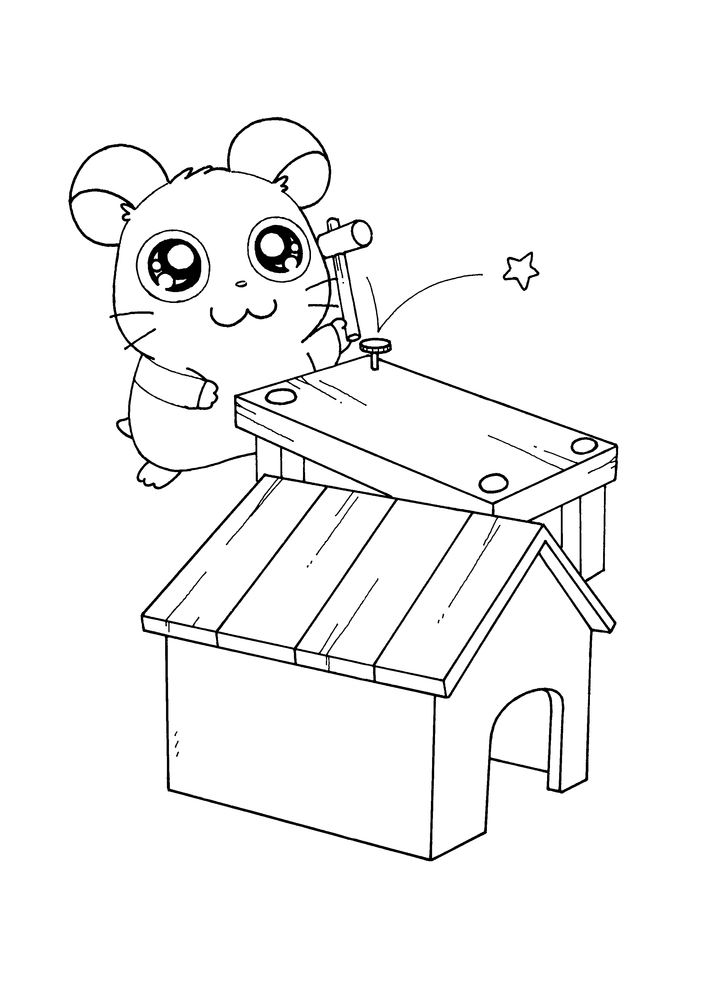 Página para colorir: Hamtaro (desenhos animados) #40182 - Páginas para Colorir Imprimíveis Gratuitamente